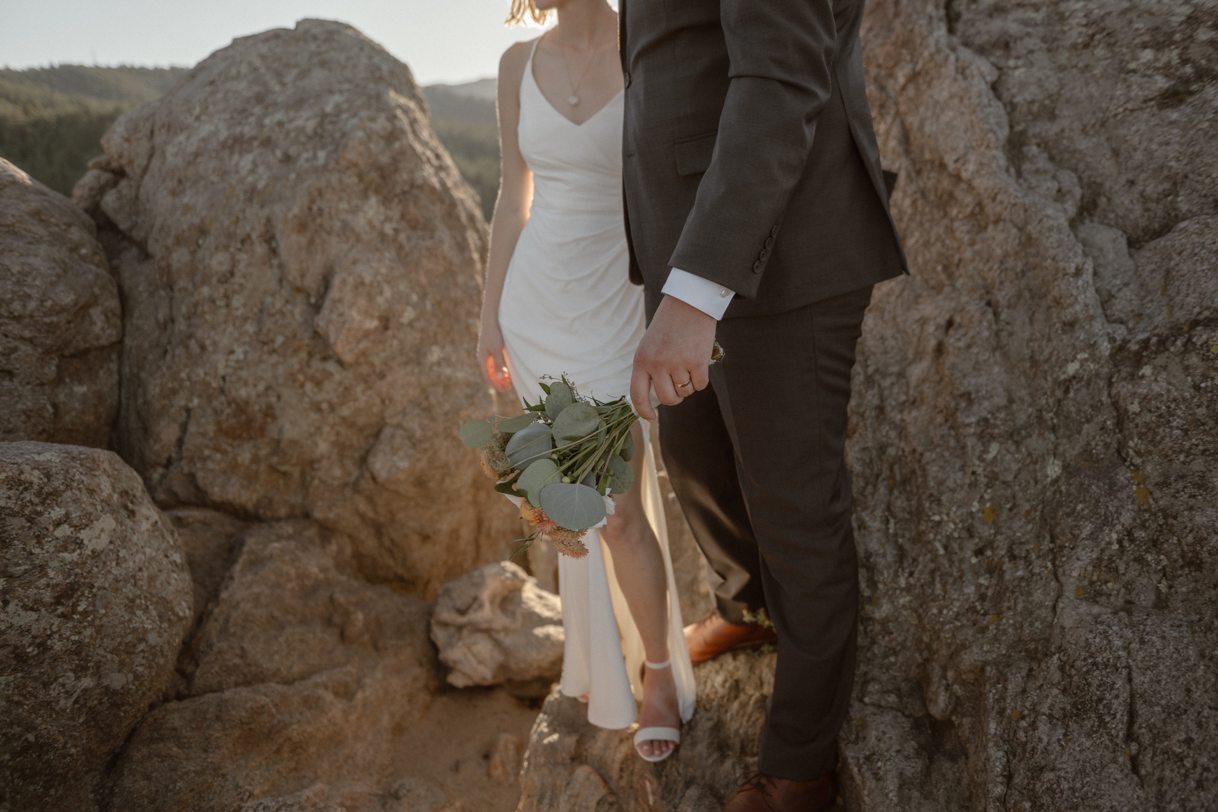 Boulder, Colorado elopement photos taken at Flagstaff Mountain and Lost Gulch Overlook | Boulder elopement location | Intimate wedding | Boulder Colorado wedding | Colorado elopement | Antibride wedding | Anti-bride wedding | Ashley Joyce Photography