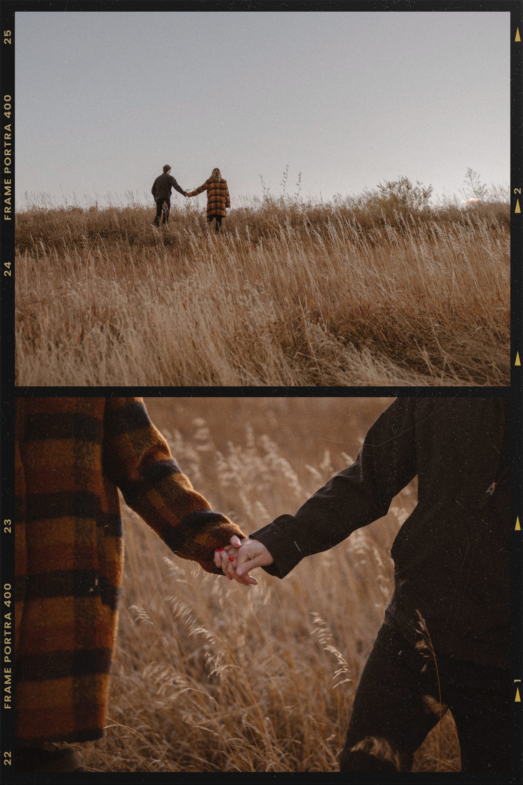 A romantic fall evening with a Colorado engaged couple as they pose for their Standley Lake engagement session. Photo by Denver Engagement photographer, Ashley Joyce Photography, copyright 2022.