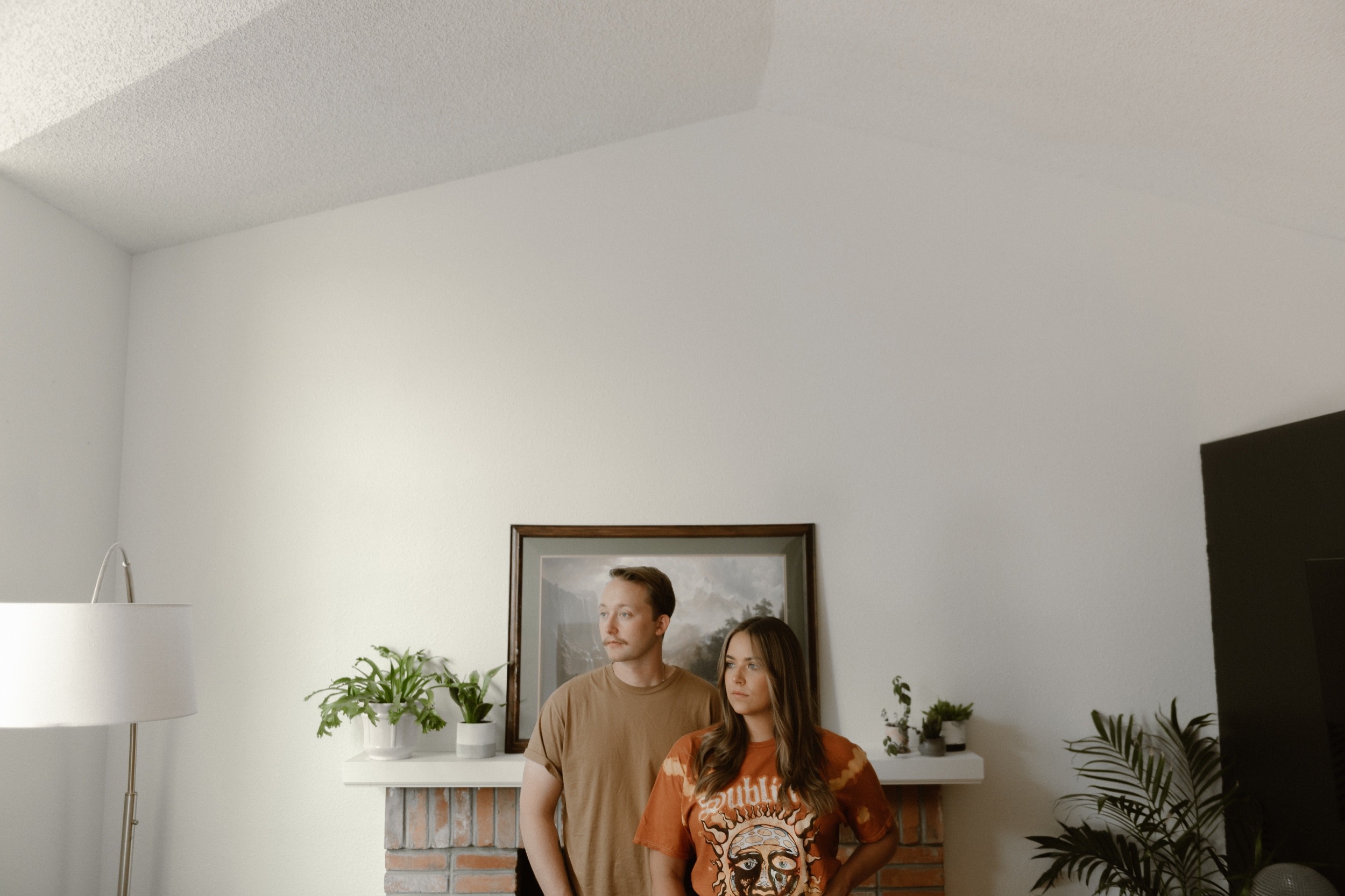 In home couples session in Colorado Springs, Colorado | In-home engagement photos | Colorado engagement | Durango engagement photos | Photos by Ashley Joyce