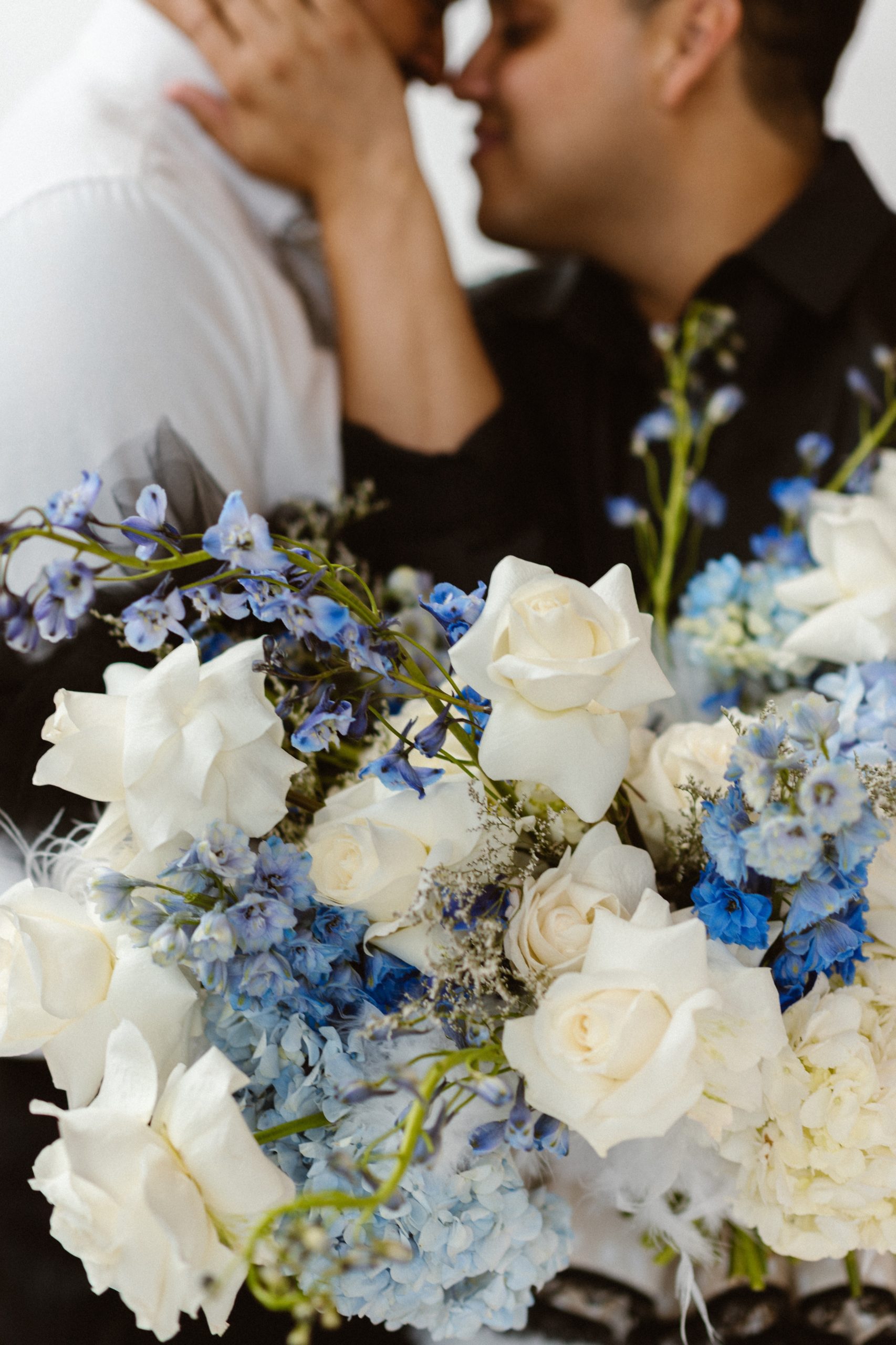 Photo of a Colorado elopement couple for their gay styled elopement. Photo by Denver elopement photographer, Ashley Joyce Photography, copyright 2021.