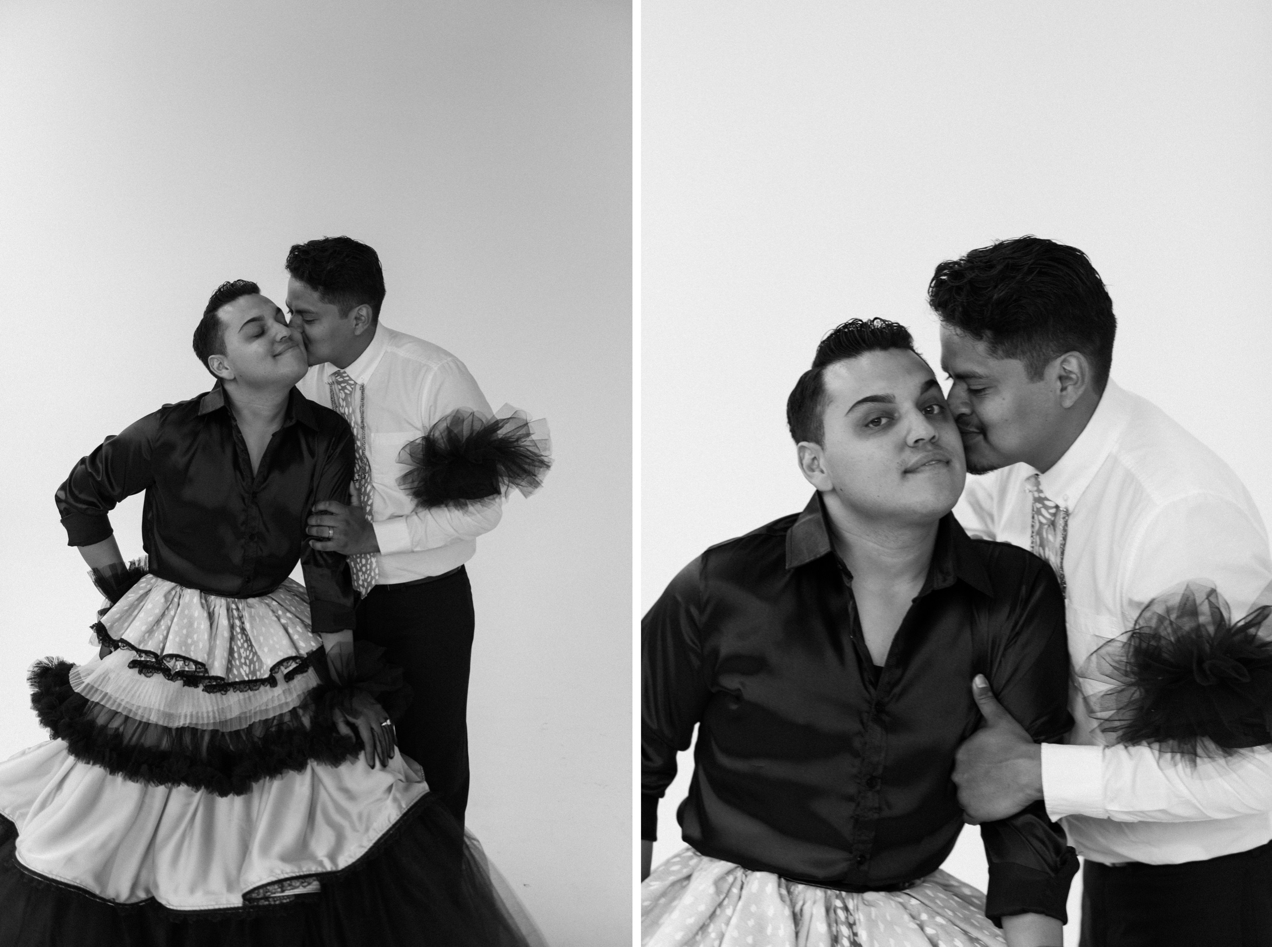 Photo of a Colorado elopement couple for their gay styled elopement. Photo by Denver elopement photographer, Ashley Joyce Photography, copyright 2021.