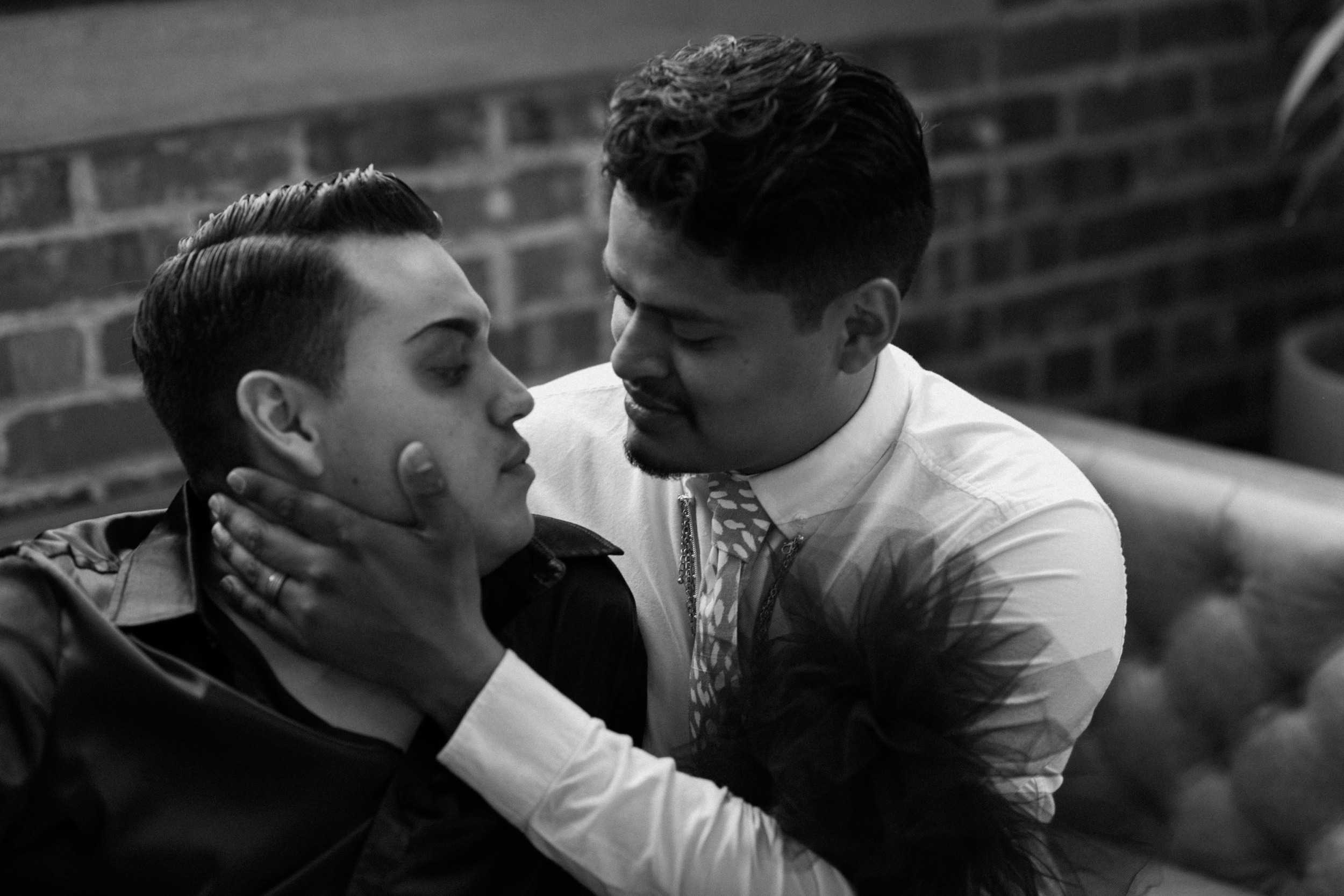 Photo of a Colorado elopement couple for their gay styled elopement. Photo by Denver elopement photographer, Ashley Joyce Photography, copyright 2021.