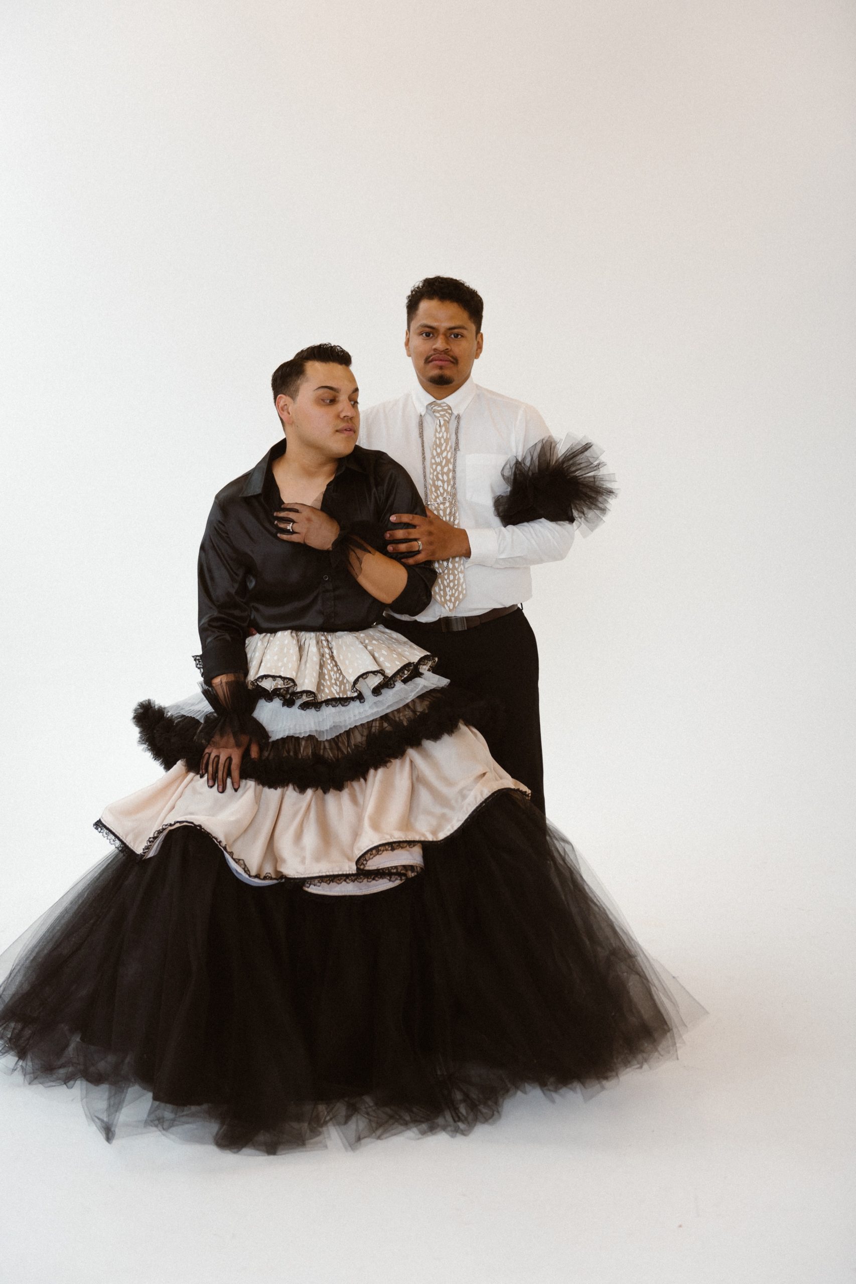 Photo of a Colorado elopement couple for their gay styled elopement. Photo by Denver elopement photographer, Ashley Joyce Photography, copyright 2021.