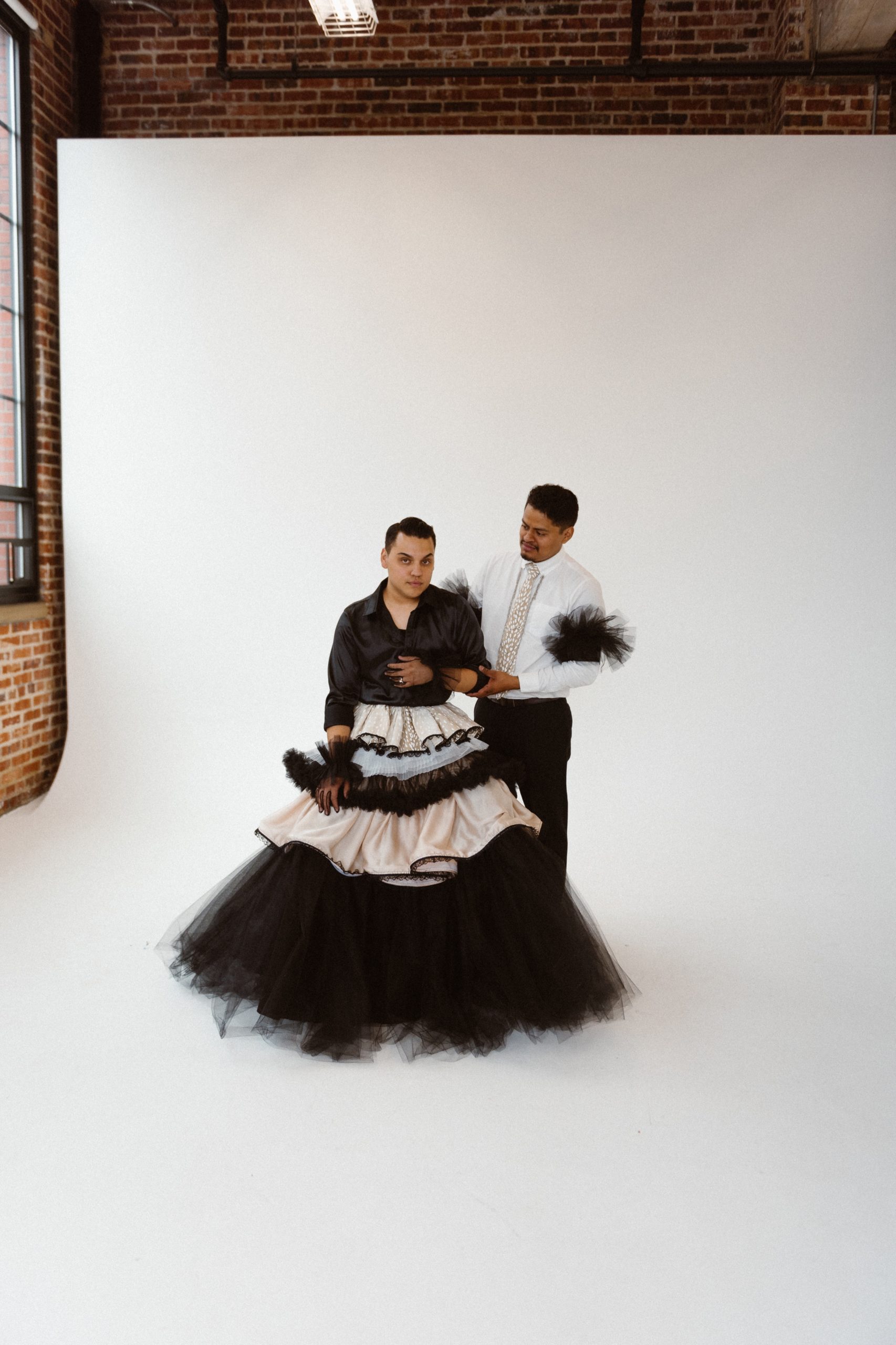 Photo of a Colorado elopement couple for their gay styled elopement. Photo by Denver elopement photographer, Ashley Joyce Photography, copyright 2021.