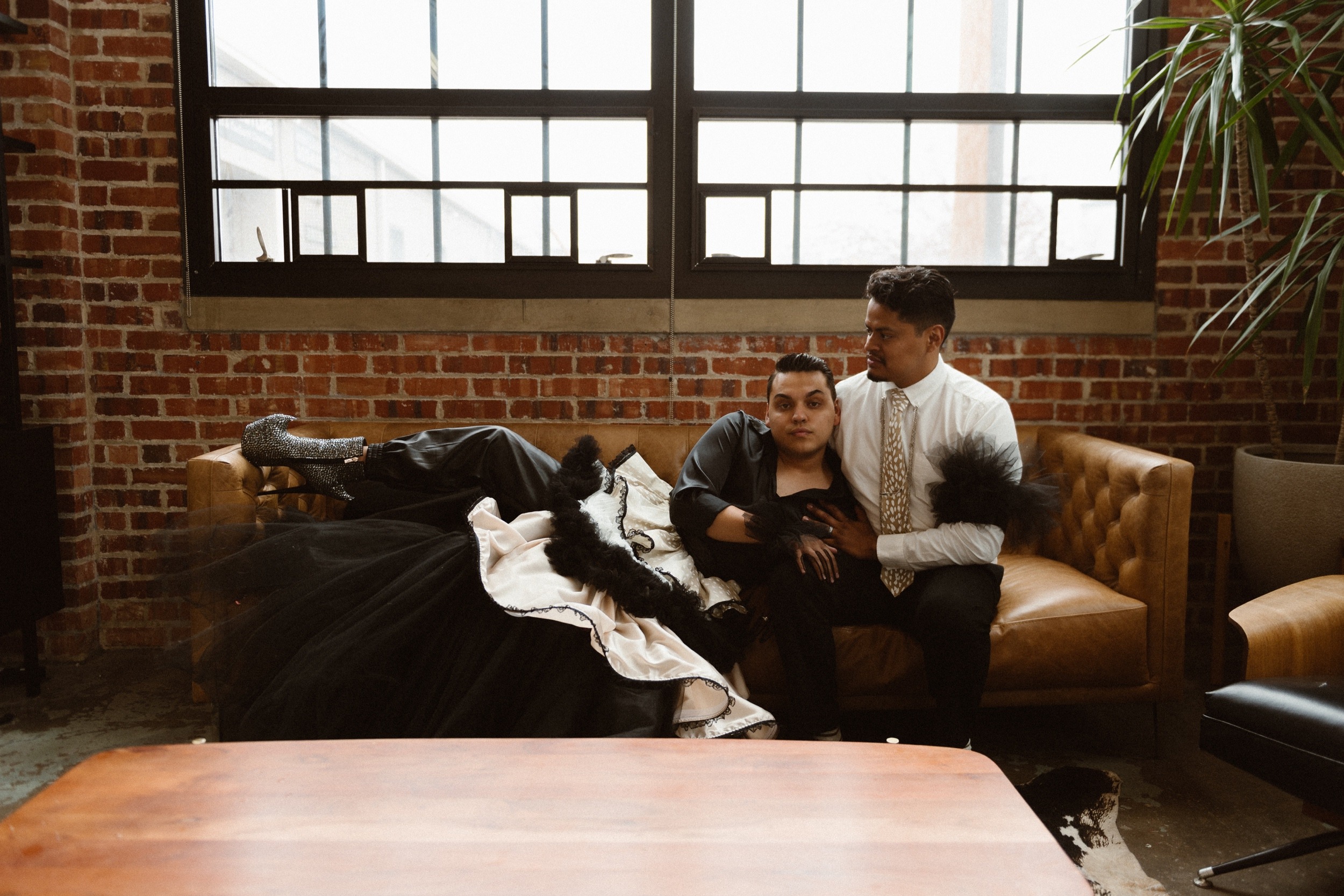 Photo of a Colorado elopement couple for their gay styled elopement. Photo by Denver elopement photographer, Ashley Joyce Photography, copyright 2021.