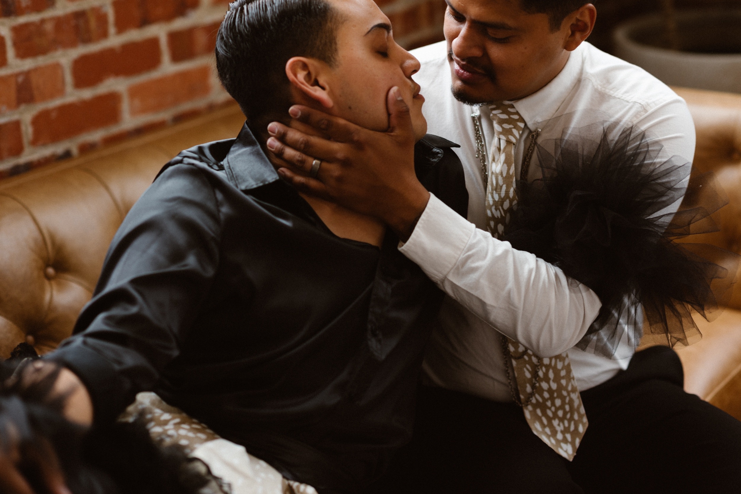 Photo of a Colorado elopement couple for their gay styled elopement. Photo by Denver elopement photographer, Ashley Joyce Photography, copyright 2021.