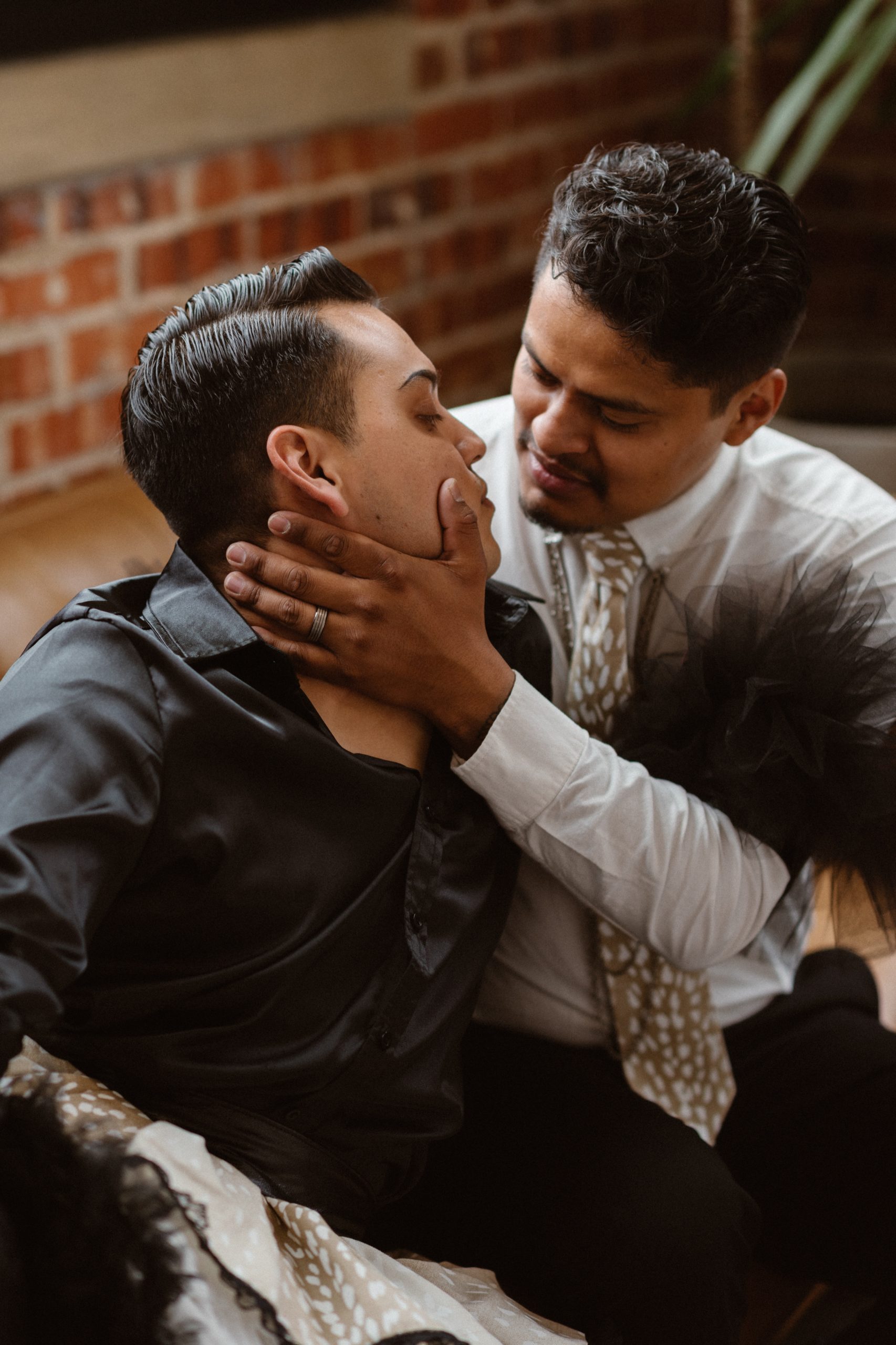 Photo of a Colorado elopement couple for their gay styled elopement. Photo by Denver elopement photographer, Ashley Joyce Photography, copyright 2021.