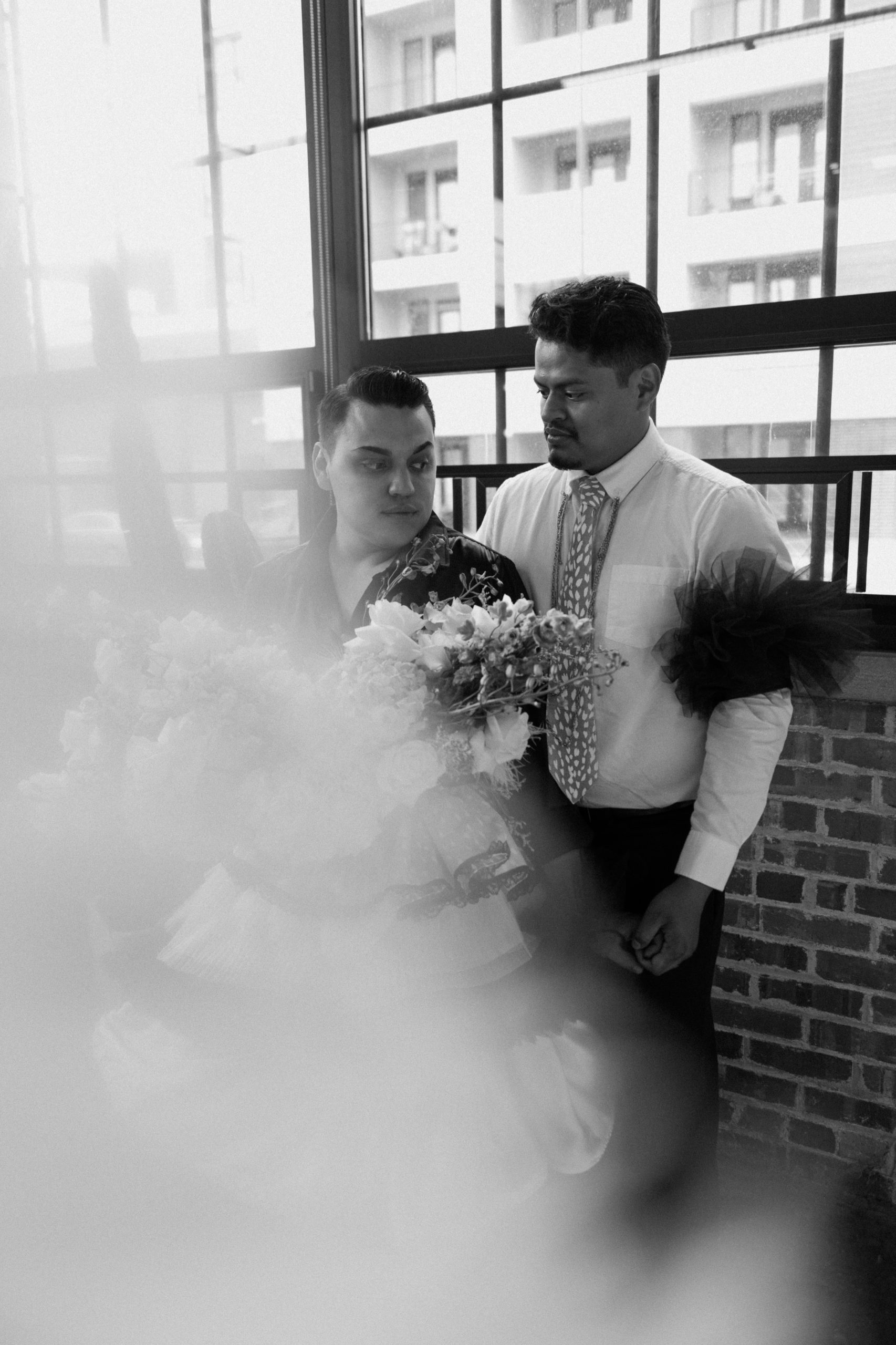 Photo of a Colorado elopement couple for their gay styled elopement. Photo by Denver elopement photographer, Ashley Joyce Photography, copyright 2021.