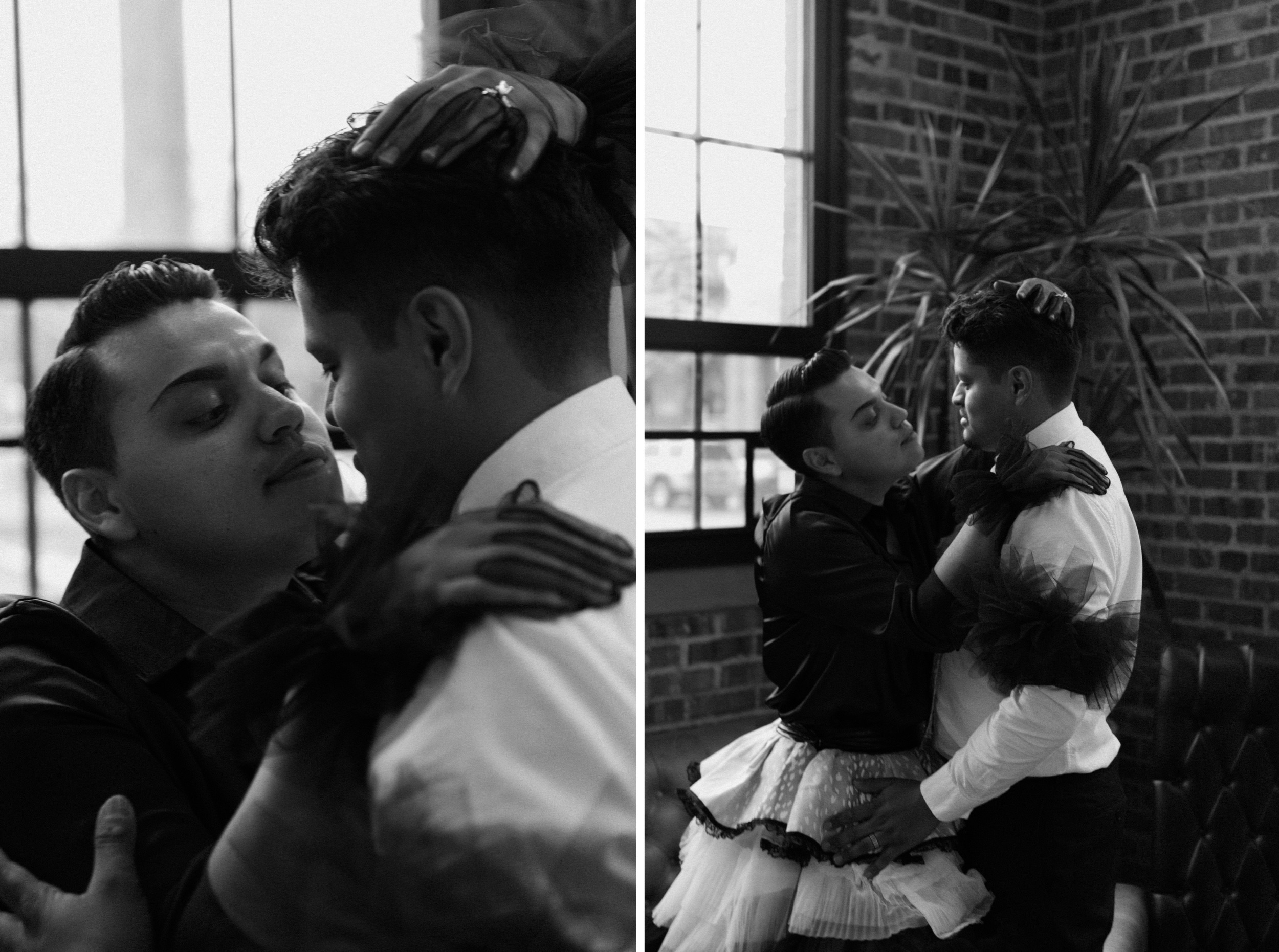 Photo of a Colorado elopement couple for their gay styled elopement. Photo by Denver elopement photographer, Ashley Joyce Photography, copyright 2021.