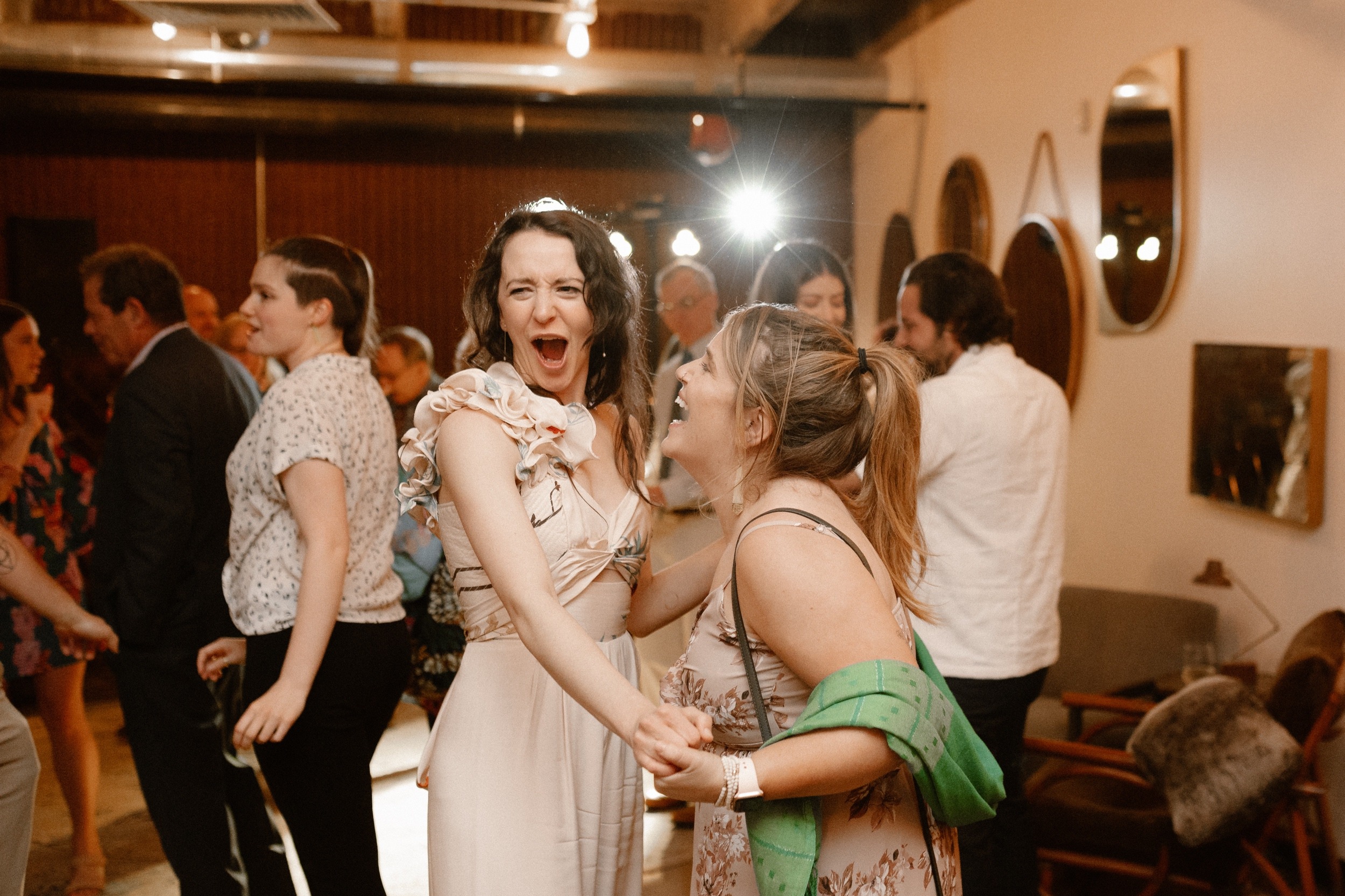 Wedding celebration at The Infinite Monkey Theorem in RiNo, Denver, Colorado. An intimate wedding celebration for Gwen and Alex, a year after their intimate elopement. Photos by Colorado wedding photographer, Ashley Joyce Photography.