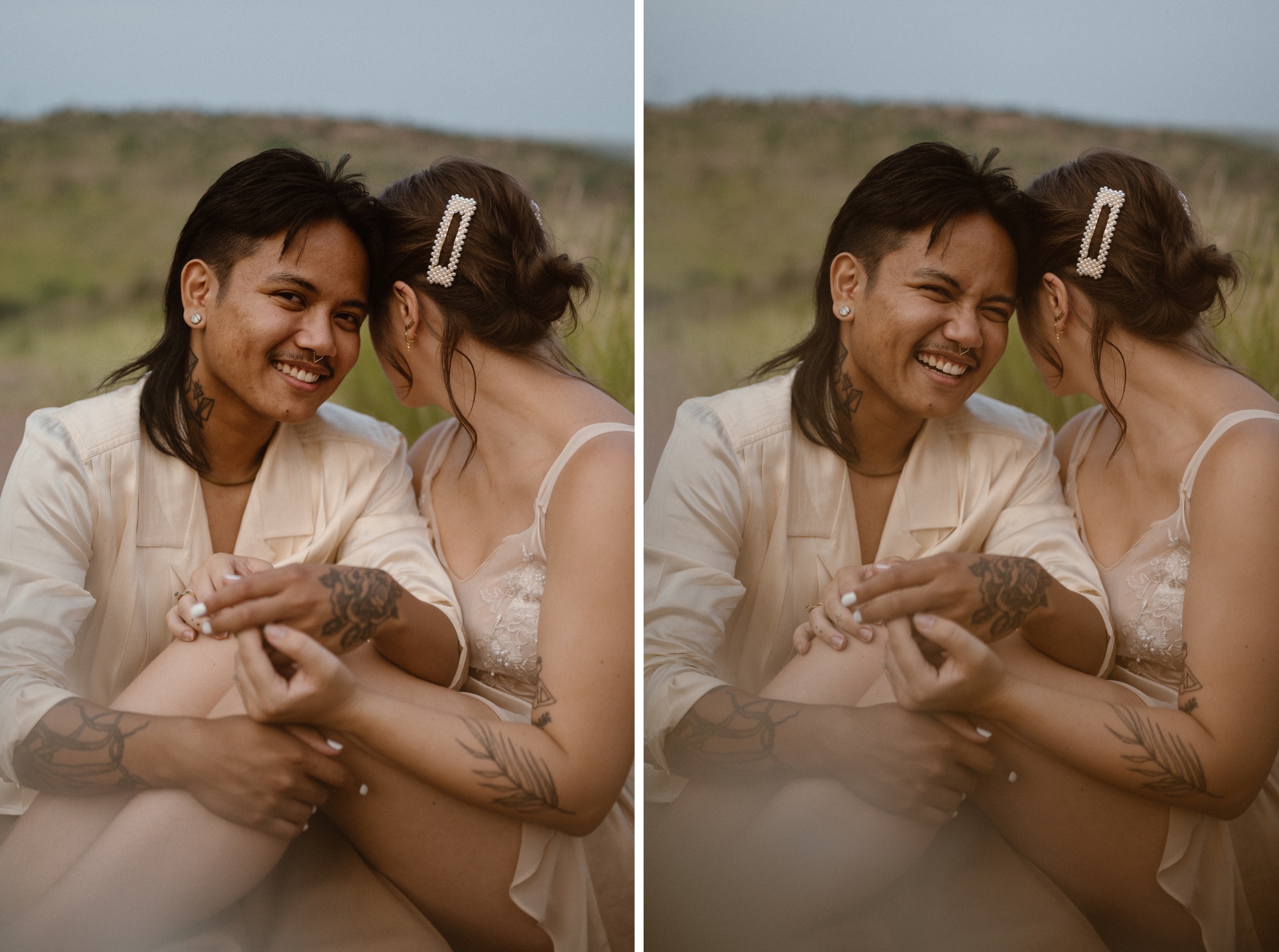 Colorado vow renewal in Morrison, Colorado. A Colorado married couple performs their vow renewal on a sunny summer day near Denver, Colorado. Photos by Denver elopement photographer, Ashley Joyce Photography, copyright 2022.