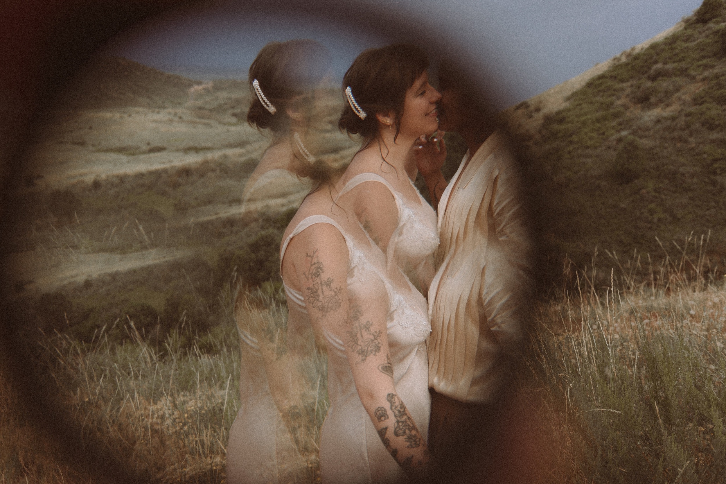 Colorado vow renewal in Morrison, Colorado. A Colorado married couple performs their vow renewal on a sunny summer day near Denver, Colorado. Photos by Denver elopement photographer, Ashley Joyce Photography, copyright 2022.
