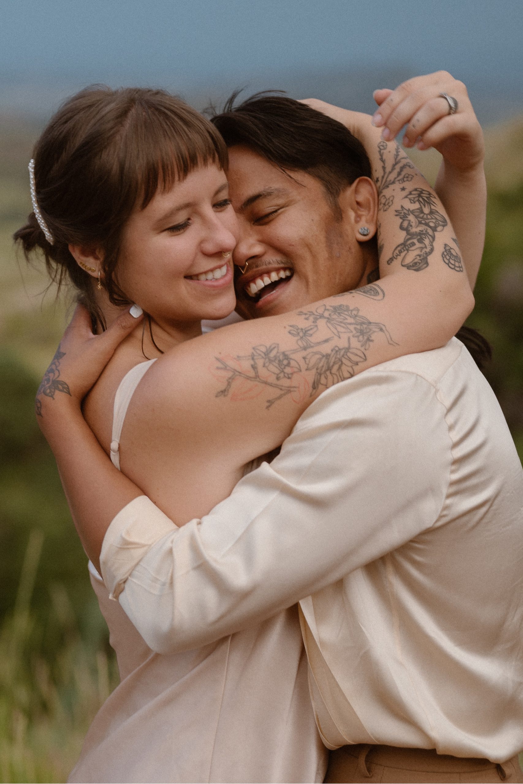 Colorado vow renewal in Morrison, Colorado. A Colorado married couple performs their vow renewal on a sunny summer day near Denver, Colorado. Photos by Denver elopement photographer, Ashley Joyce Photography, copyright 2022.