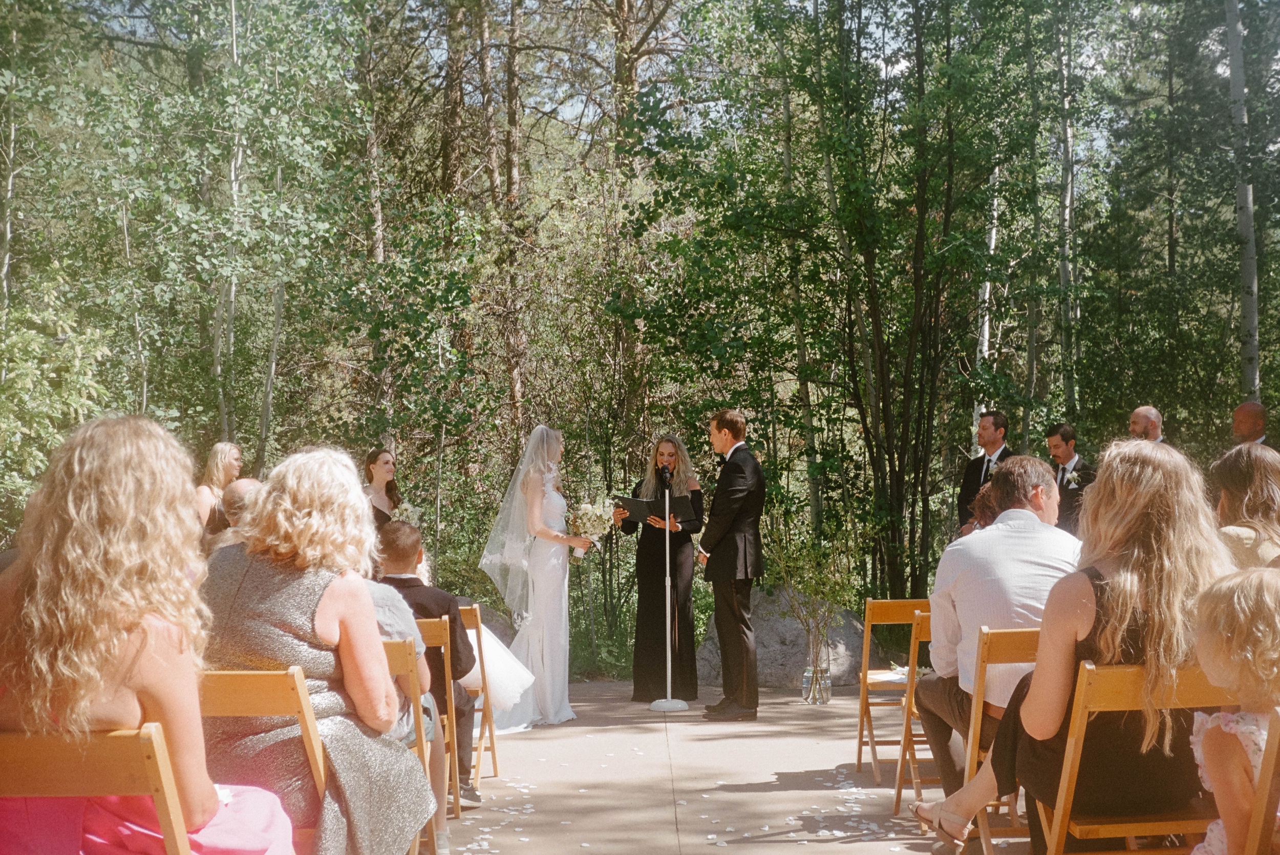 35mm film wedding photography provided by Colorado wedding photographer, Ashley Joyce Photography. 35mm film photos from a dreamy wedding at Donovan Pavilion in Vail, Colorado. 