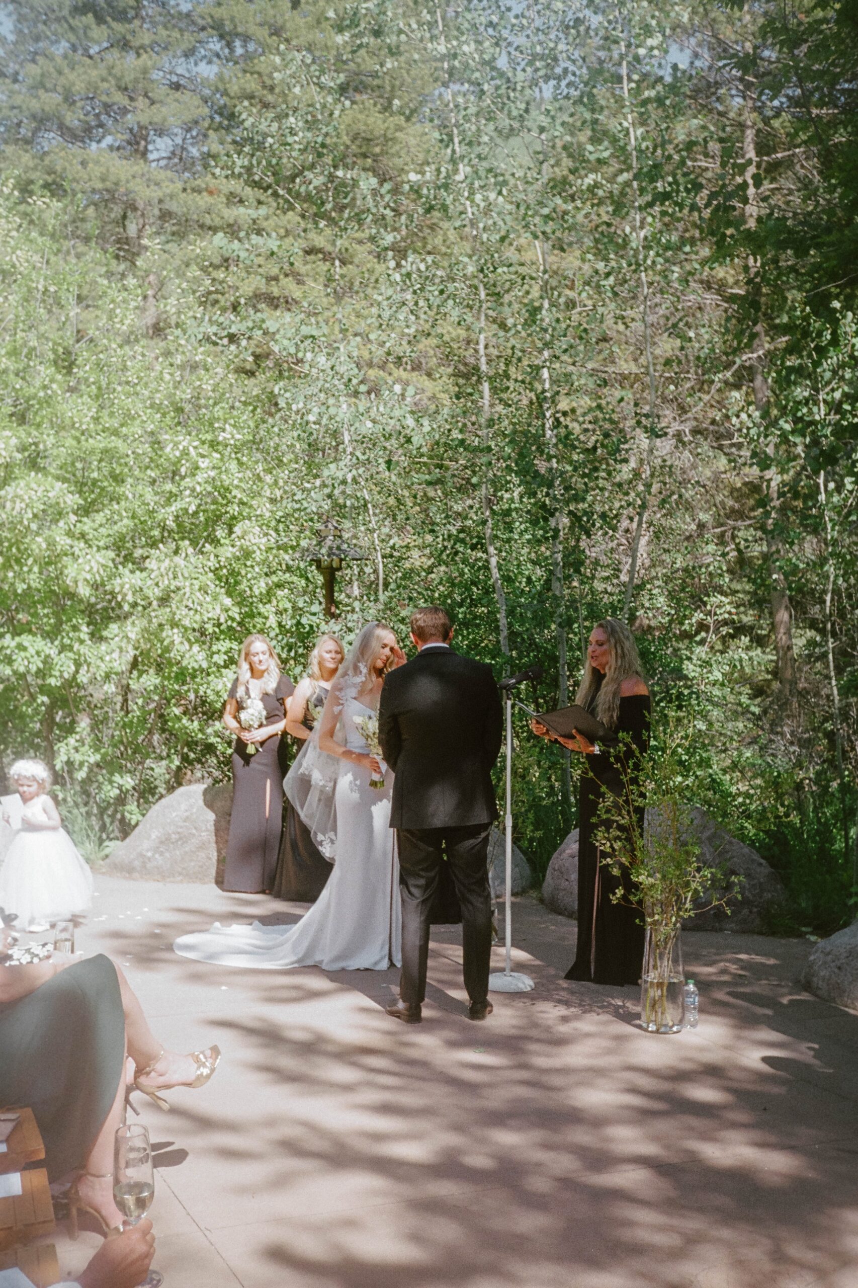 35mm film wedding photography provided by Colorado wedding photographer, Ashley Joyce Photography. 35mm film photos from a dreamy wedding at Donovan Pavilion in Vail, Colorado. 