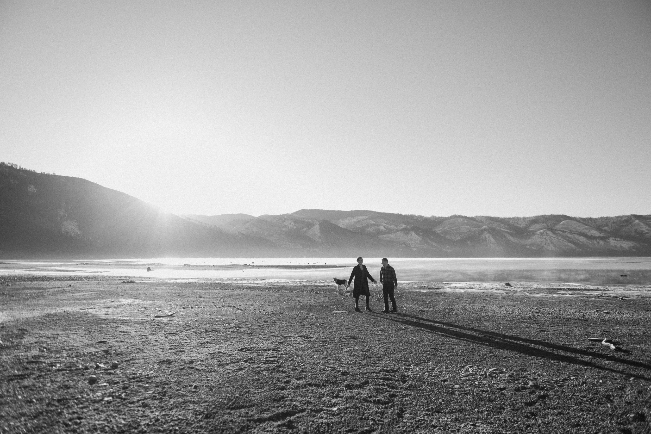 A candid Durango Colorado engagement session at sunrise at Vallecito Lake — Ashley Joyce: Colorado Wedding Photographer