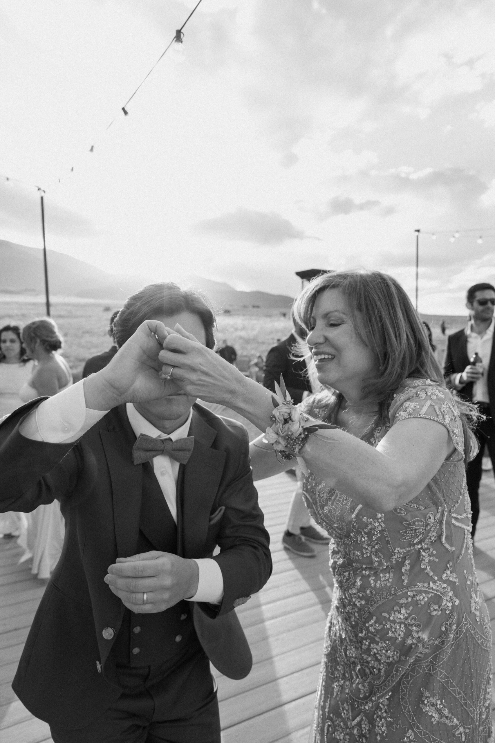 A lively wedding reception. Photo by Colorado wedding photographer Ashley Joyce.
