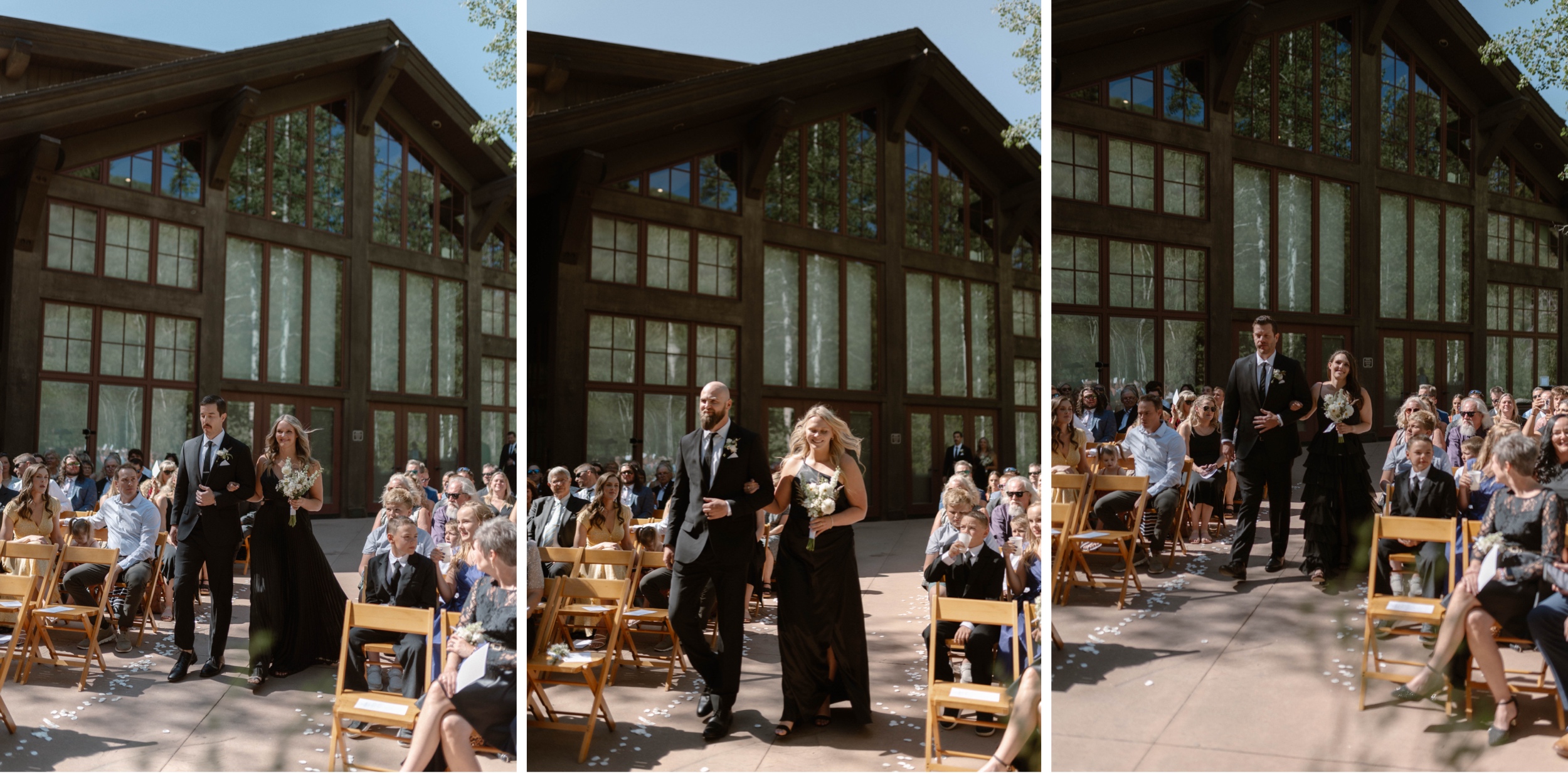 Wedding ceremony in Vail, Colorado. Photo by Colorado wedding photographer Ashley Joyce