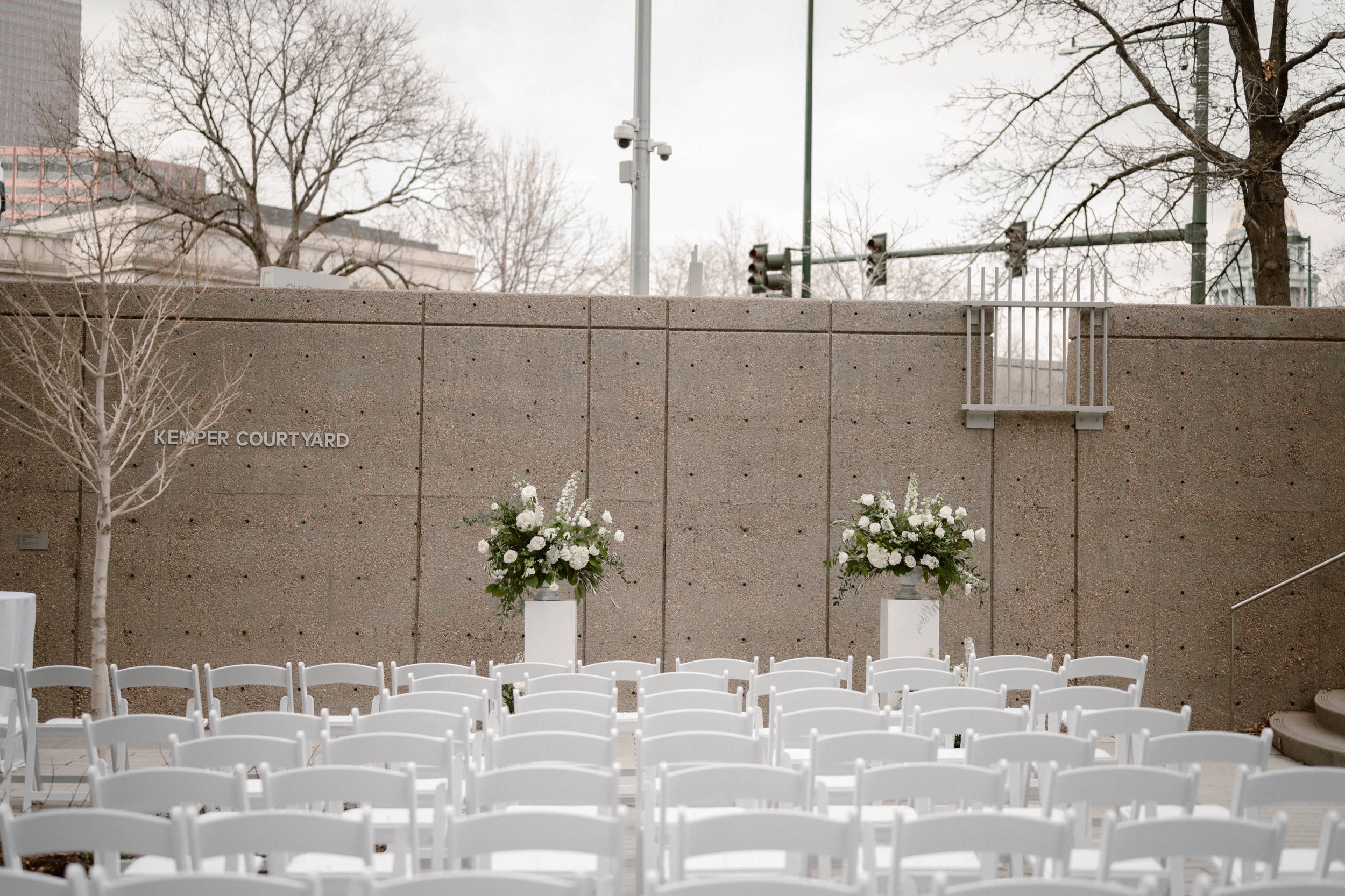 Denver wedding photos taken at the Denver Art Museum. Photo by Durango and Telluride wedding photographer Ashley Joyce.