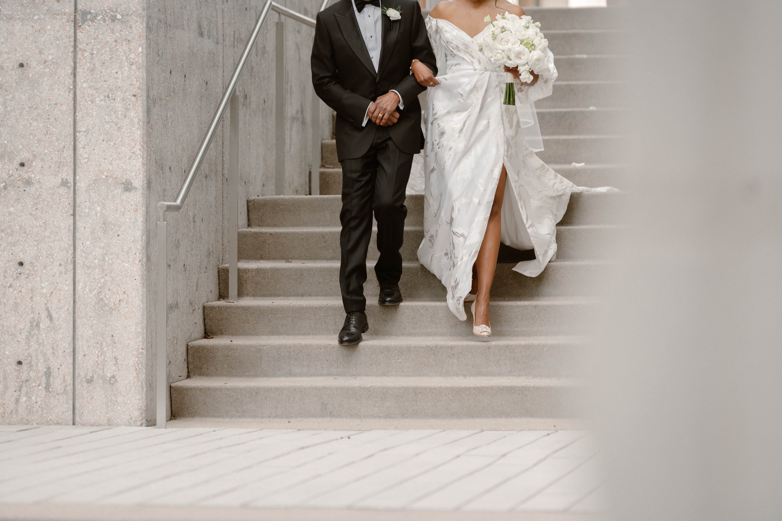 Denver wedding photos taken at the Denver Art Museum. Photo by Durango and Telluride wedding photographer Ashley Joyce.