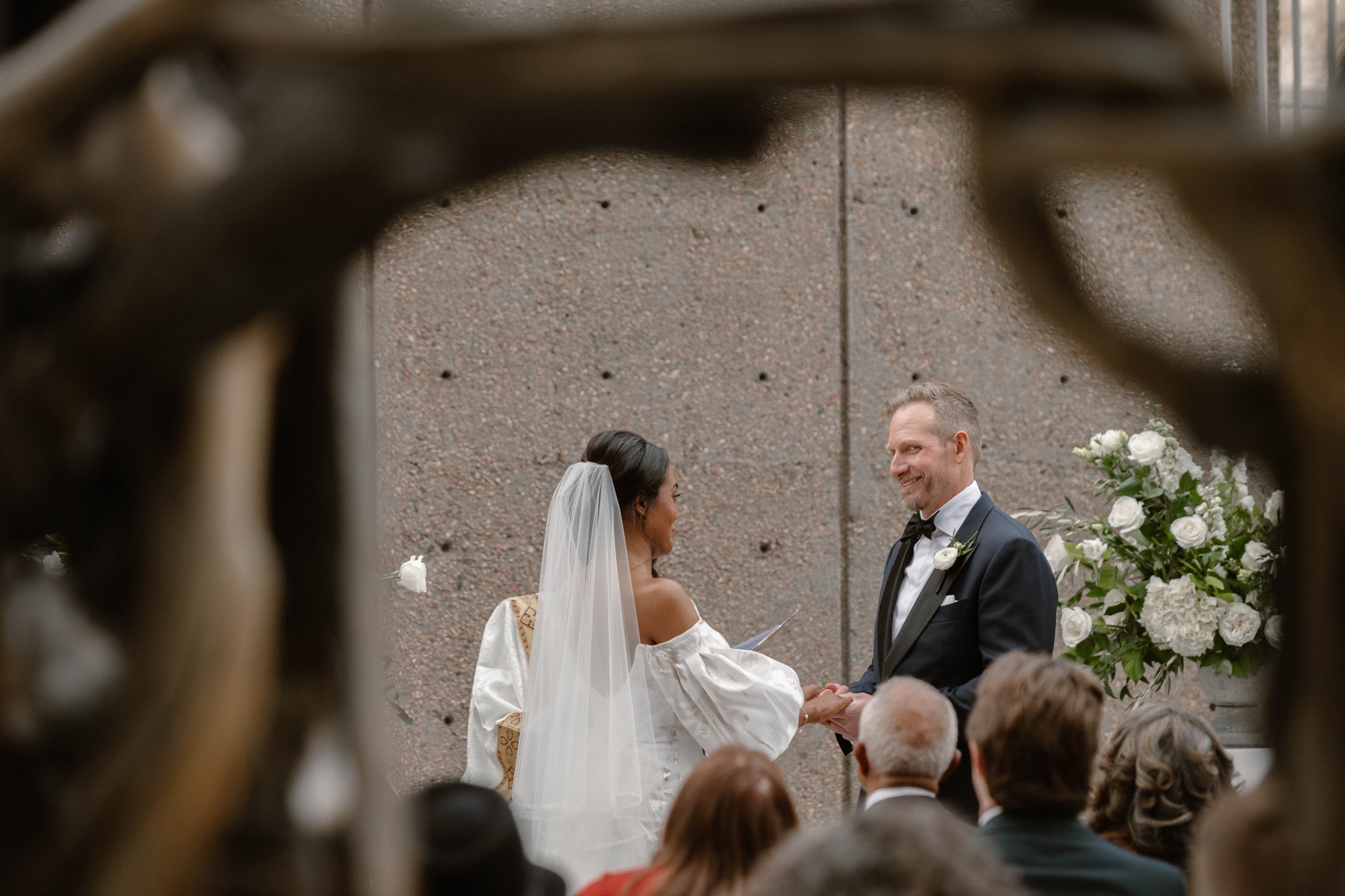 Denver wedding photos taken at the Denver Art Museum. Photo by Durango and Telluride wedding photographer Ashley Joyce.