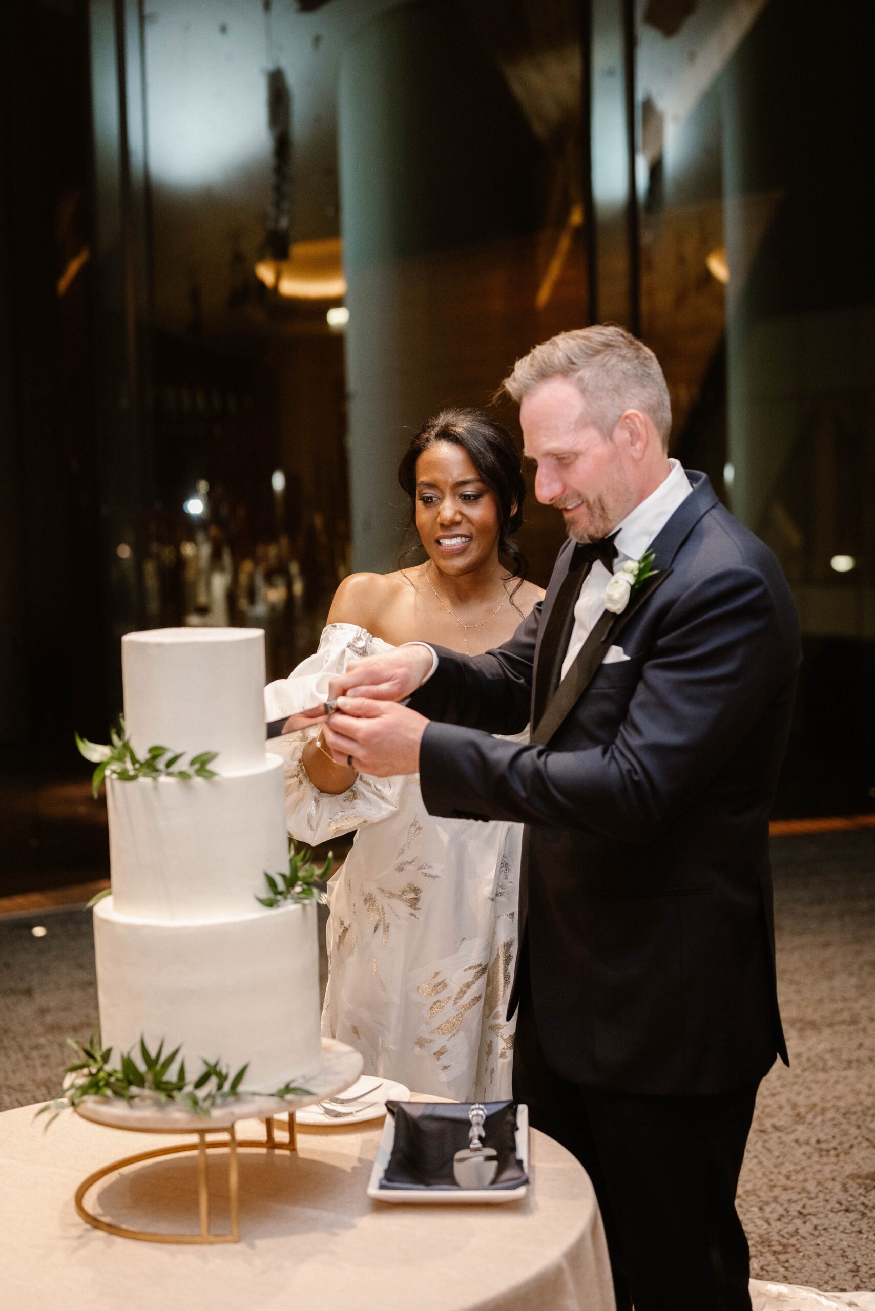 Denver wedding photos taken at the Denver Art Museum. Photo by Durango and Telluride wedding photographer Ashley Joyce.