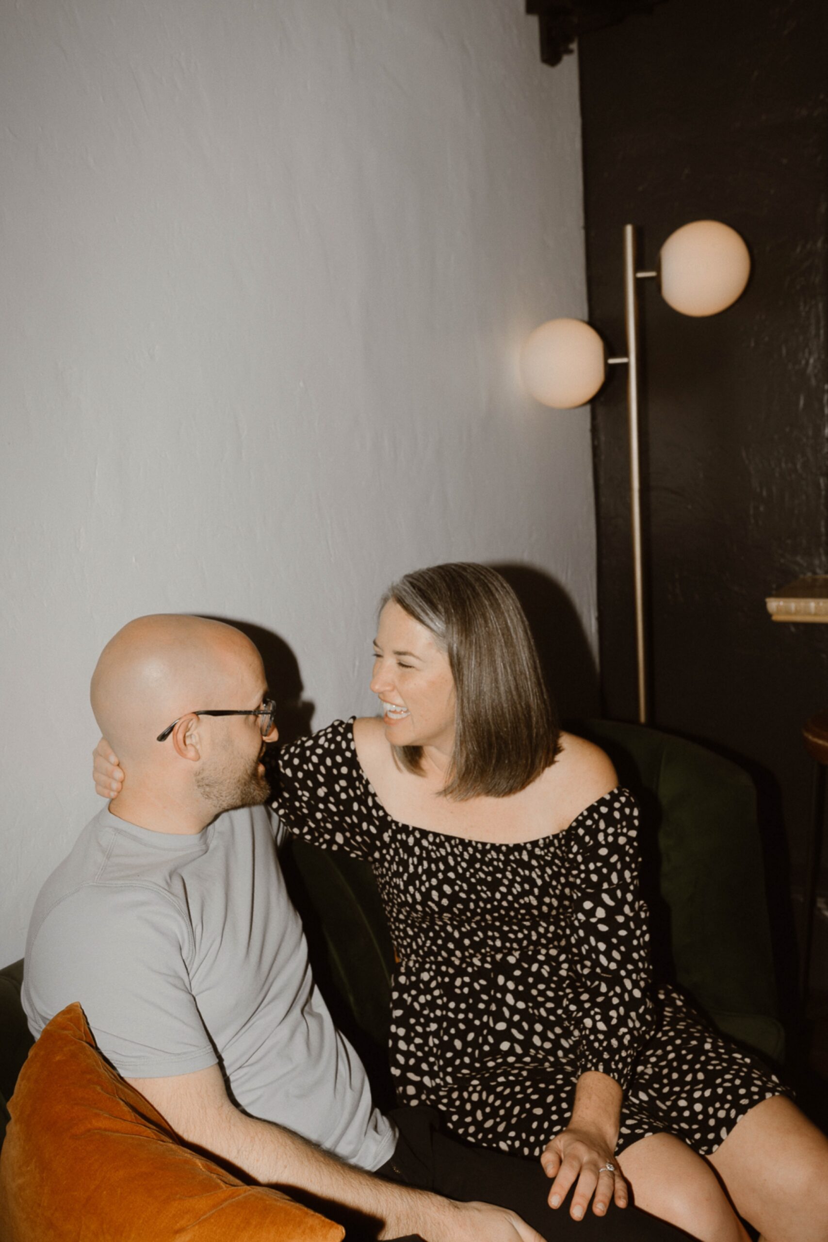 Engagement photos taken in downtown Taos, New Mexico. Photos by Telluride wedding photographer Ashley Joyce Photography.