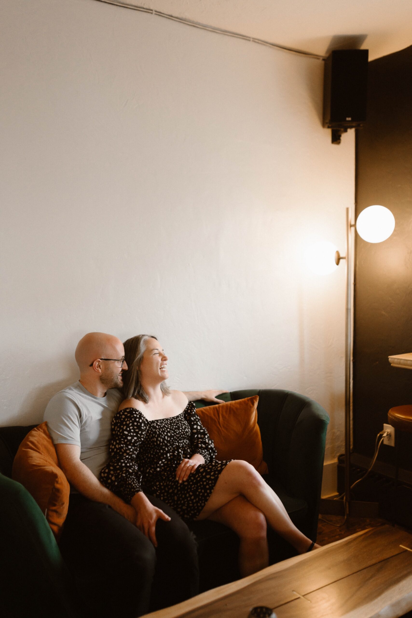 Engagement photos taken in downtown Taos, New Mexico. Photos by Telluride wedding photographer Ashley Joyce Photography.