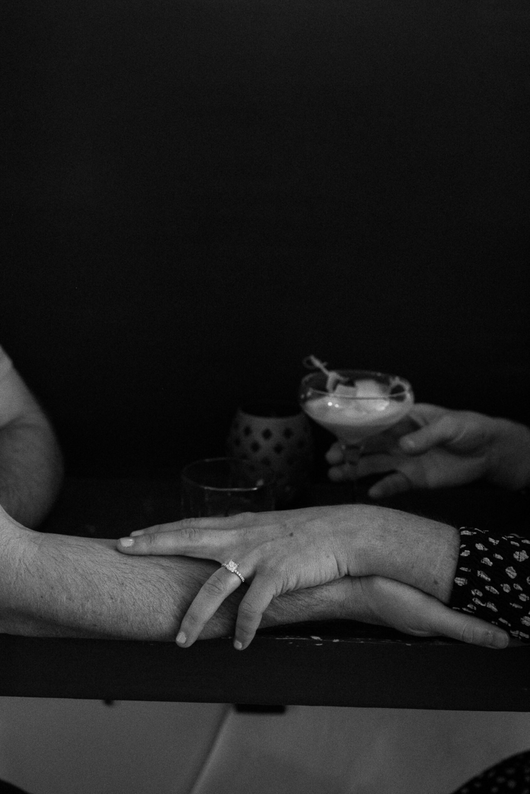 Engagement photos taken in downtown Taos, New Mexico. Photos by Telluride wedding photographer Ashley Joyce Photography.