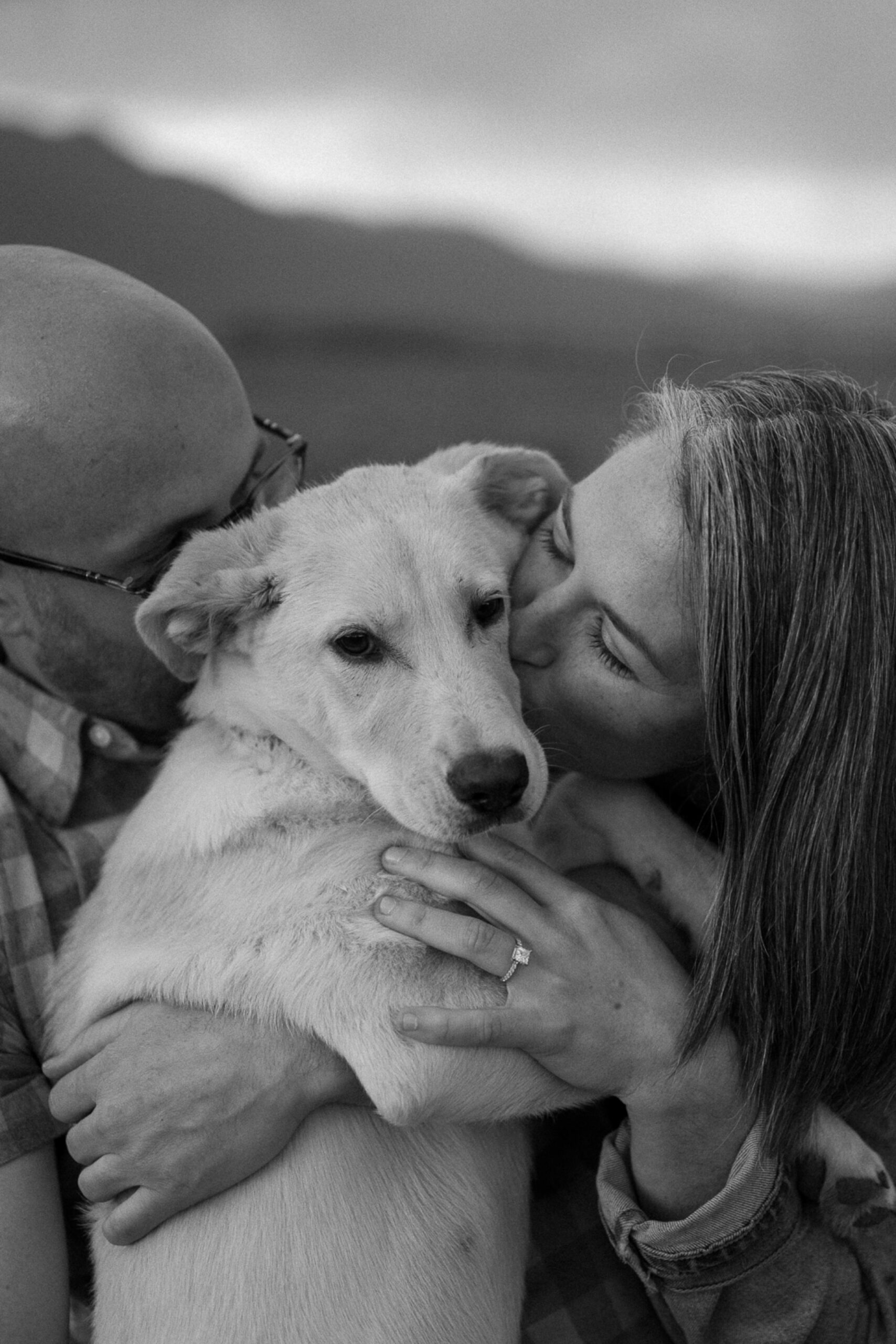 Engagement photos taken in downtown Taos, New Mexico. Photos by Telluride wedding photographer Ashley Joyce Photography.