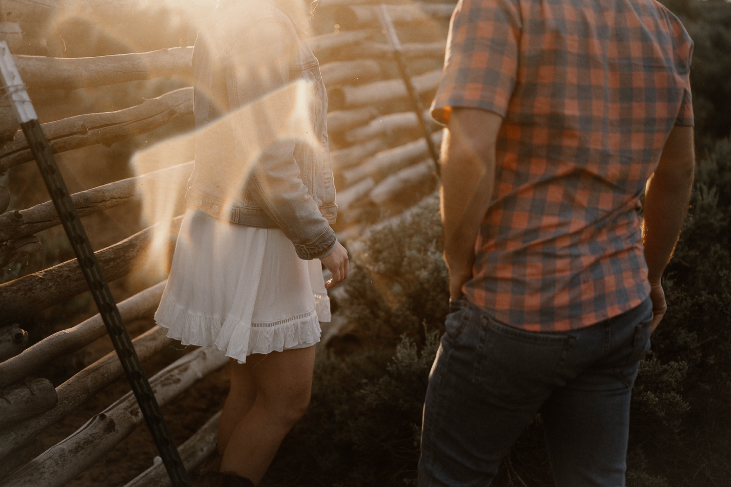 Engagement photos taken in downtown Taos, New Mexico. Photos by Telluride wedding photographer Ashley Joyce Photography.