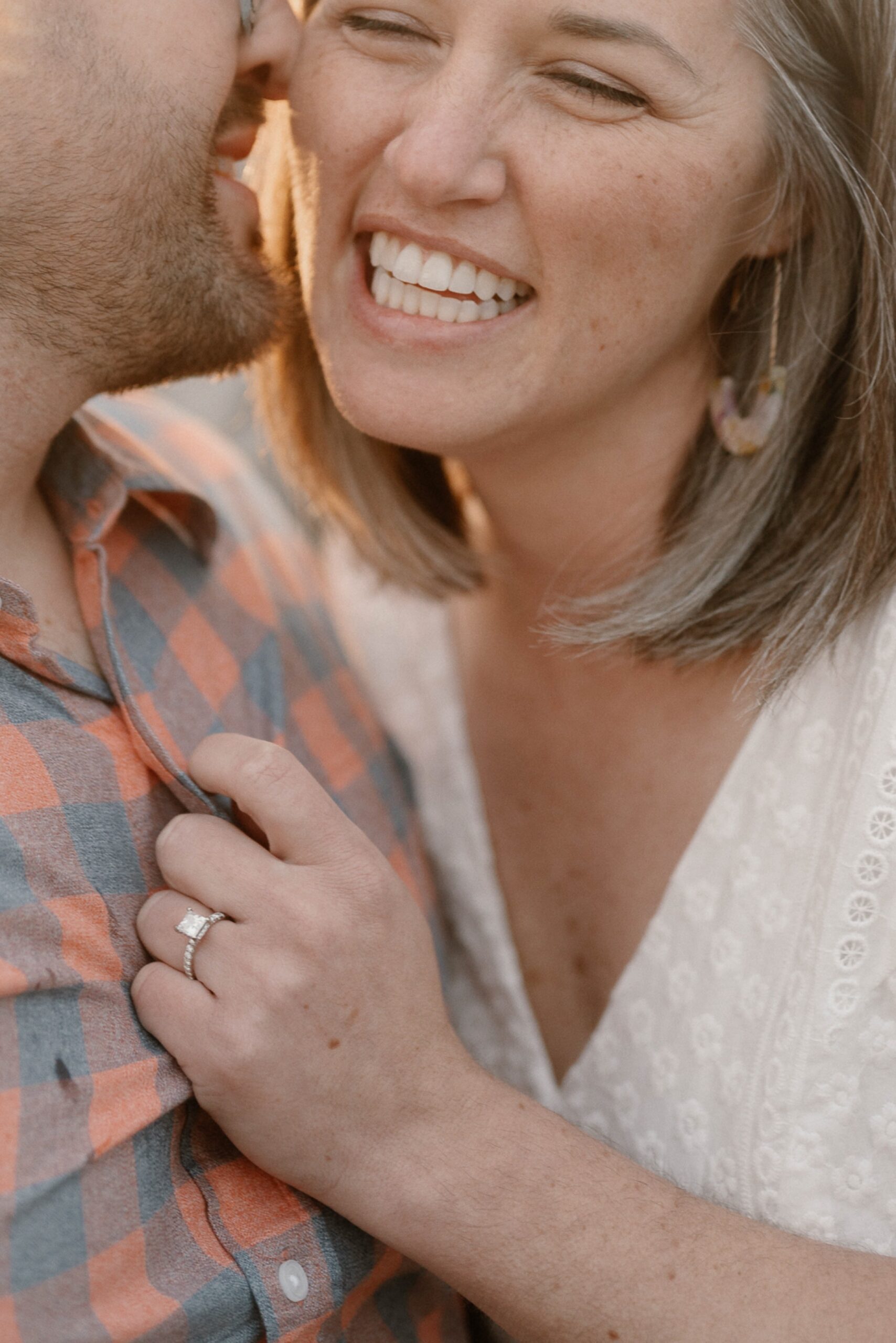 Engagement photos taken in downtown Taos, New Mexico. Photos by Telluride wedding photographer Ashley Joyce Photography.