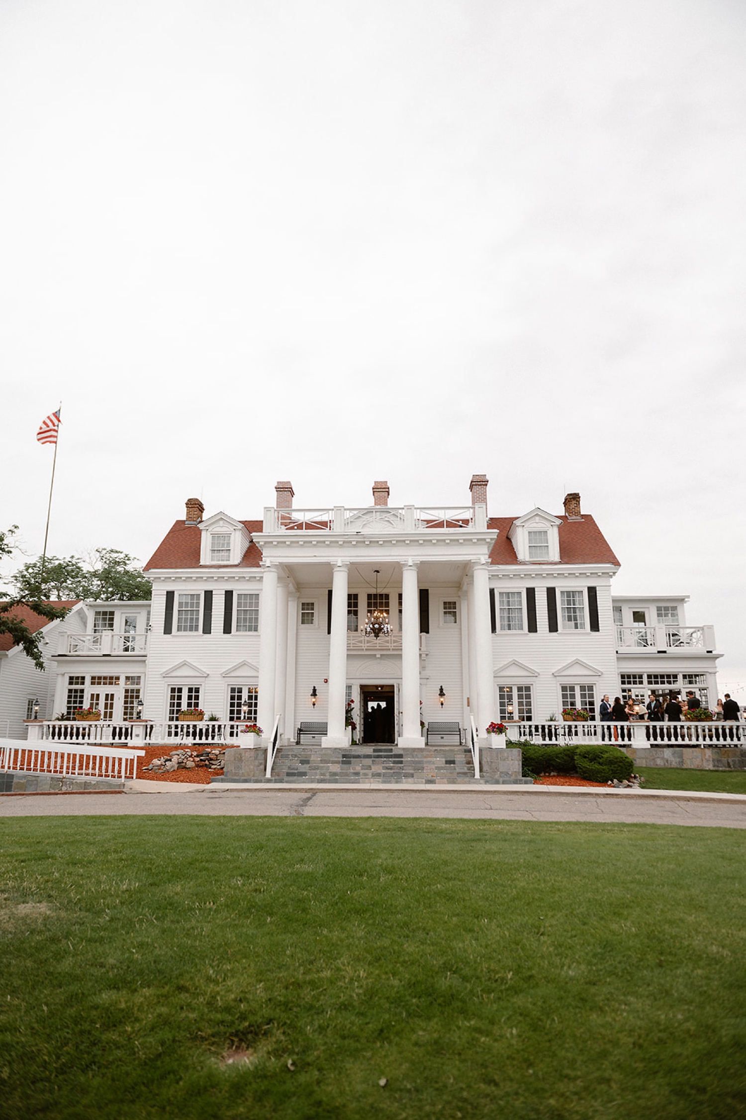 An architectural photo of the front facade of the Manor House building