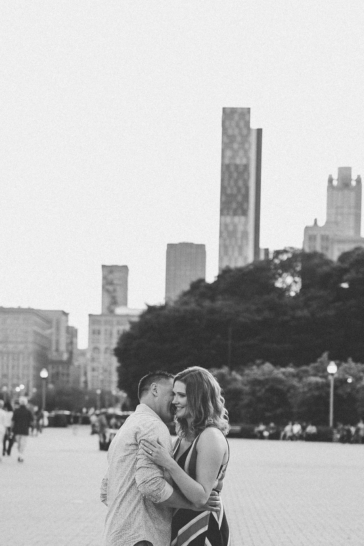 A chic Chicago engagement session in downtown Chicago. Photographed by Durango and Telluride wedding photographer Ashley Joyce