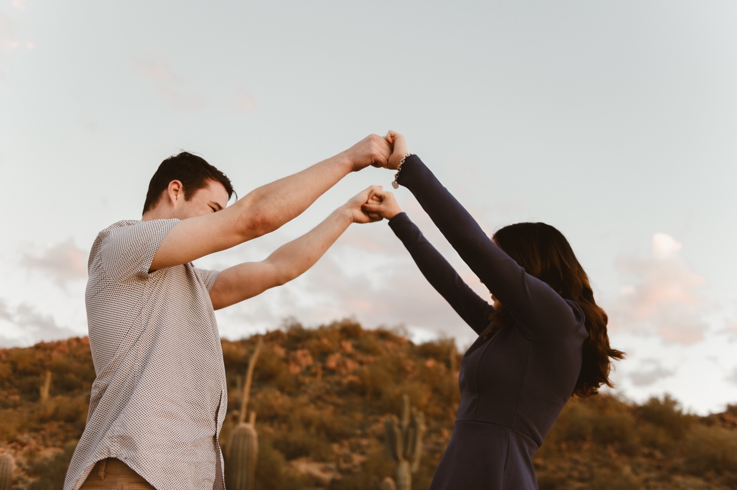 Phoenix engagement session, Arizona engagement session, desert engagement session. Photo by Durango and Telluride wedding photographer Ashley Joyce