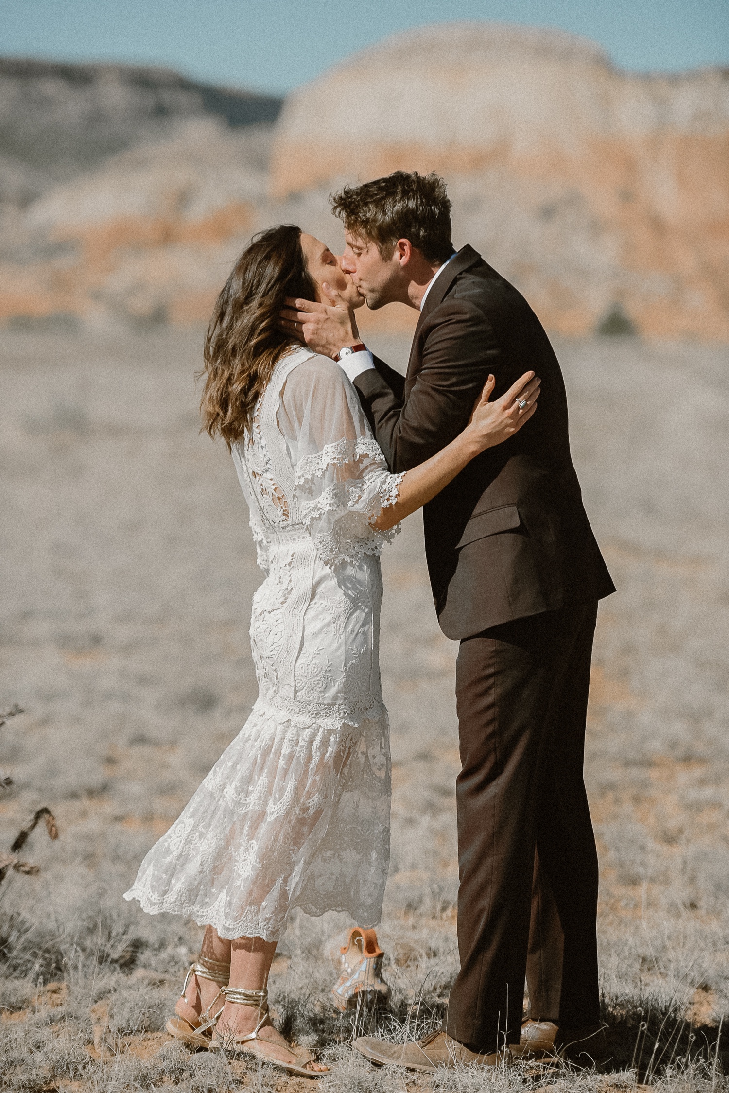 An intimate Ghost Ranch wedding on a beautiful summer day in Abiquiu, New Mexico. Photographed by Durango and Telluride wedding photographer Ashley Joyce.