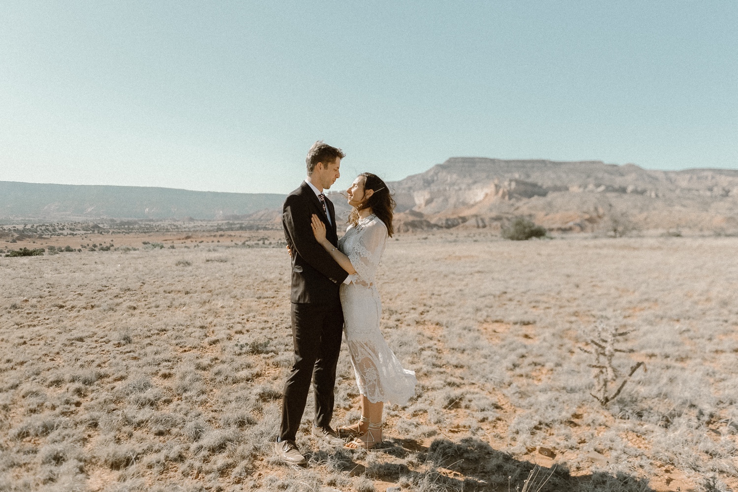 An intimate Ghost Ranch wedding on a beautiful summer day in Abiquiu, New Mexico. Photographed by Durango and Telluride wedding photographer Ashley Joyce.