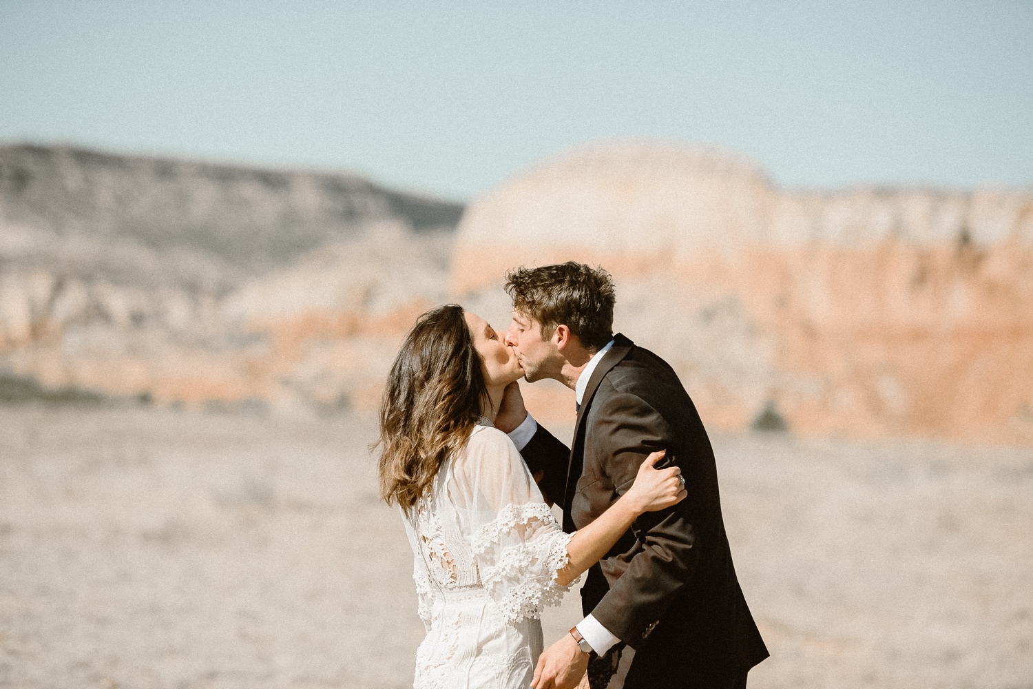 An intimate Ghost Ranch wedding on a beautiful summer day in Abiquiu, New Mexico. Photographed by Durango and Telluride wedding photographer Ashley Joyce.