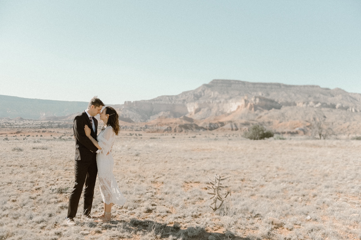 An intimate Ghost Ranch wedding on a beautiful summer day in Abiquiu, New Mexico. Photographed by Durango and Telluride wedding photographer Ashley Joyce.