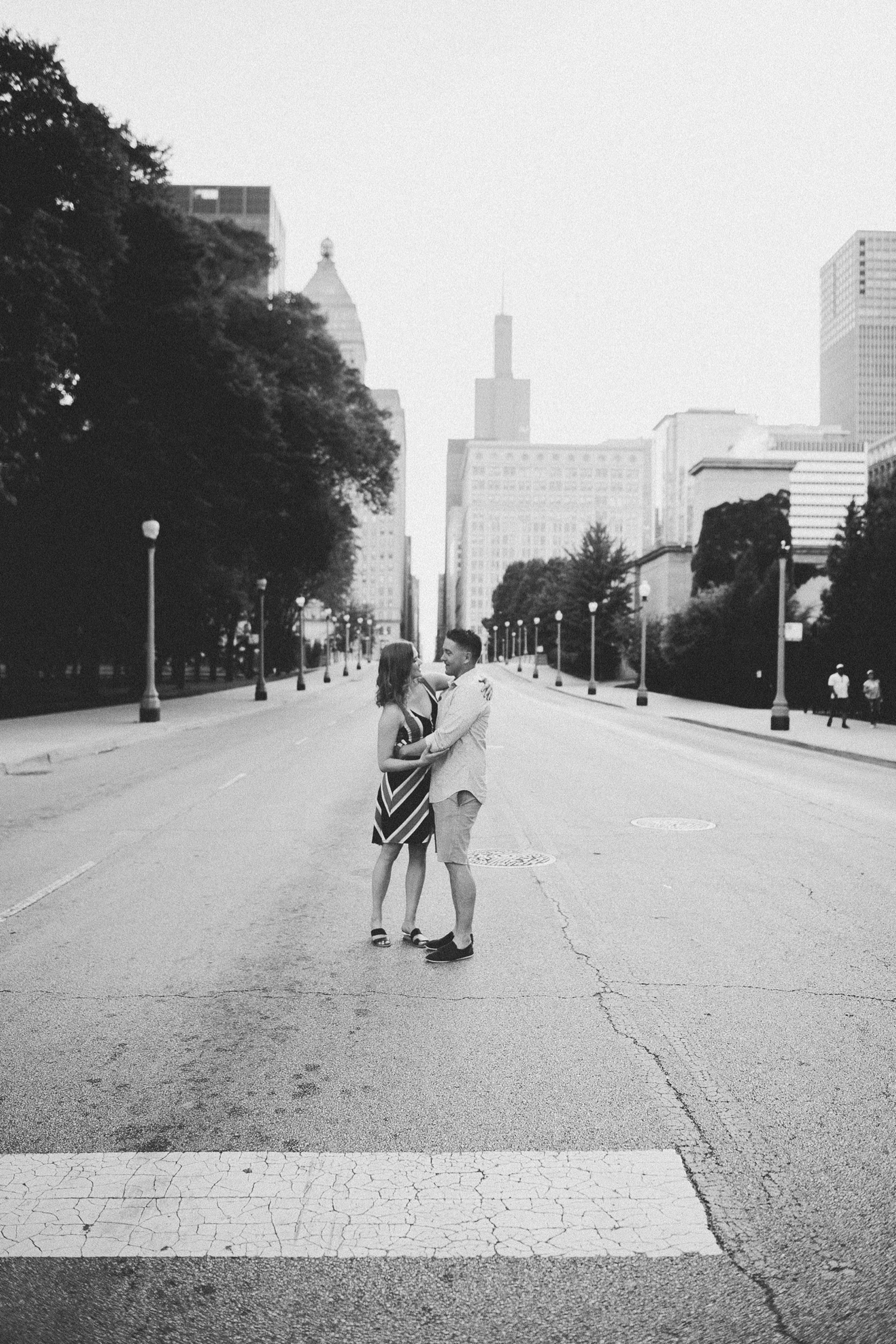 A chic Chicago engagement session in downtown Chicago. Photographed by Durango and Telluride wedding photographer Ashley Joyce