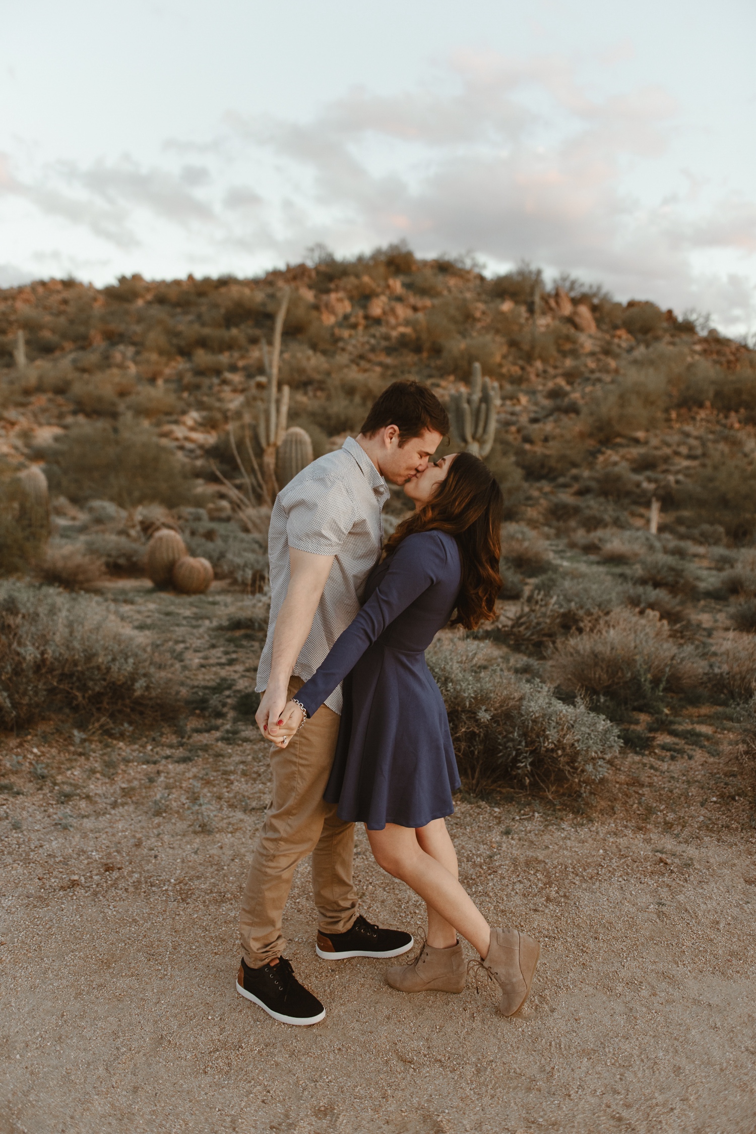 Phoenix engagement session, Arizona engagement session, desert engagement session. Photo by Durango and Telluride wedding photographer Ashley Joyce