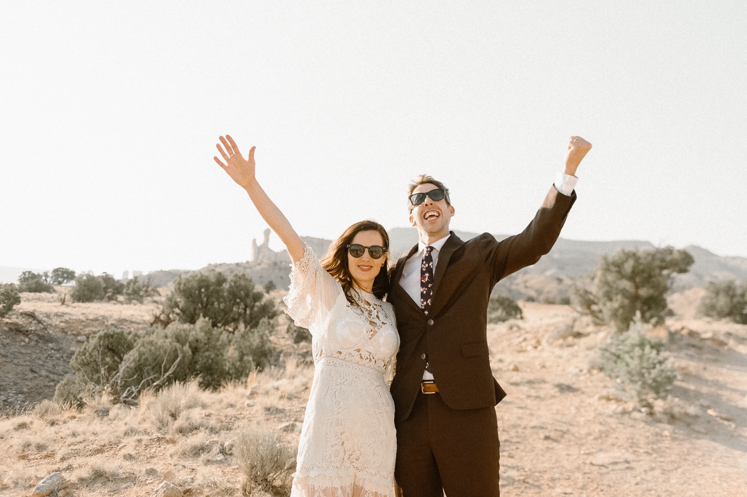 An intimate Ghost Ranch wedding on a beautiful summer day in Abiquiu, New Mexico. Photographed by Durango and Telluride wedding photographer Ashley Joyce.