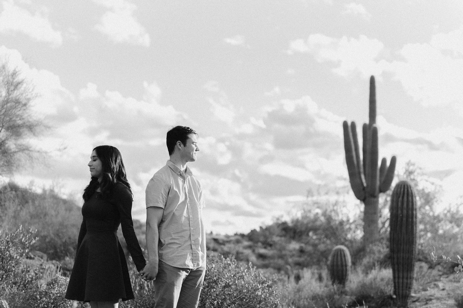 Phoenix engagement session, Arizona engagement session, desert engagement session. Photo by Durango and Telluride wedding photographer Ashley Joyce