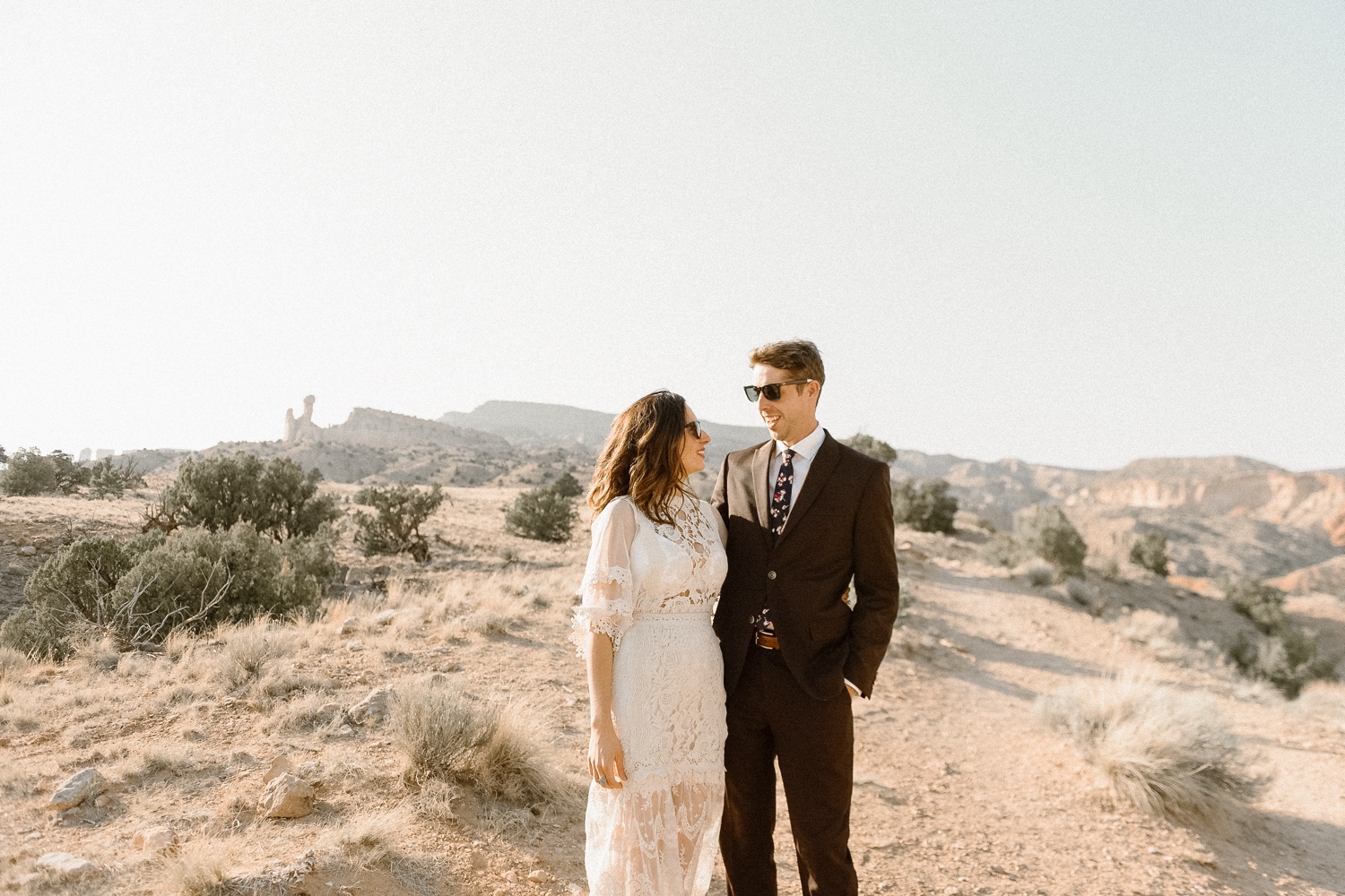 An intimate Ghost Ranch wedding on a beautiful summer day in Abiquiu, New Mexico. Photographed by Durango and Telluride wedding photographer Ashley Joyce.