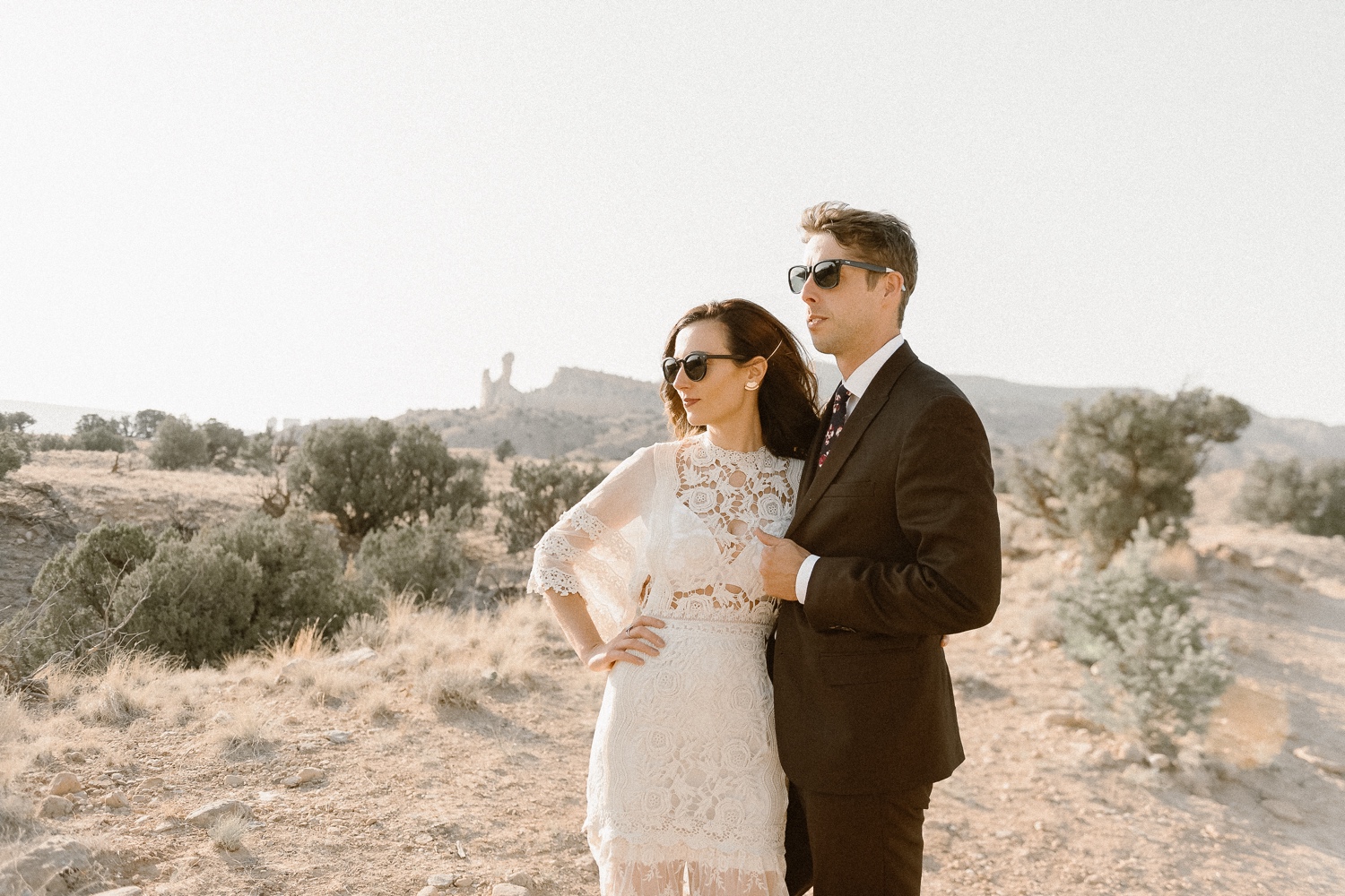 An intimate Ghost Ranch wedding on a beautiful summer day in Abiquiu, New Mexico. Photographed by Durango and Telluride wedding photographer Ashley Joyce.