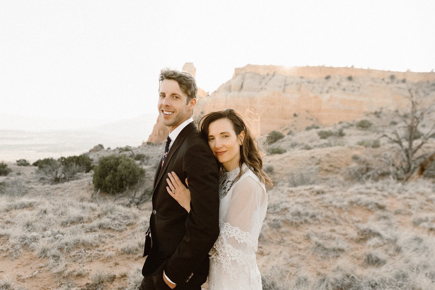 An intimate Ghost Ranch wedding on a beautiful summer day in Abiquiu, New Mexico. Photographed by Durango and Telluride wedding photographer Ashley Joyce.