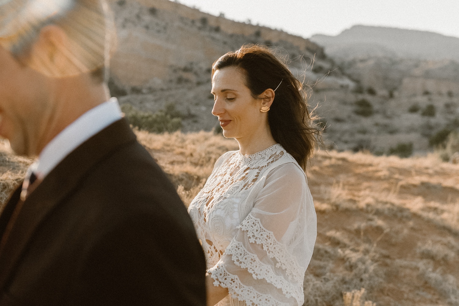 An intimate Ghost Ranch wedding on a beautiful summer day in Abiquiu, New Mexico. Photographed by Durango and Telluride wedding photographer Ashley Joyce.