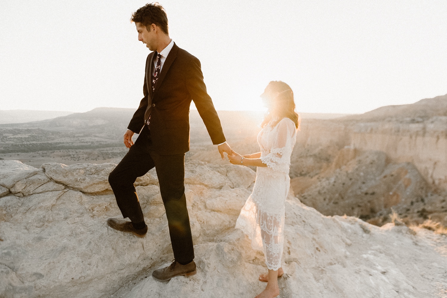 An intimate Ghost Ranch wedding on a beautiful summer day in Abiquiu, New Mexico. Photographed by Durango and Telluride wedding photographer Ashley Joyce.