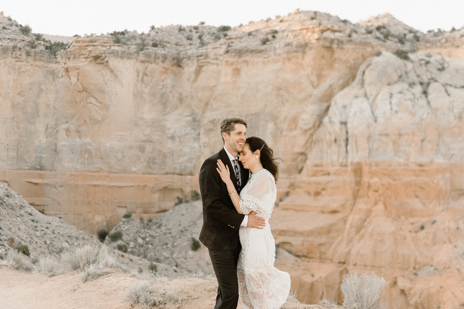 An intimate Ghost Ranch wedding on a beautiful summer day in Abiquiu, New Mexico. Photographed by Durango and Telluride wedding photographer Ashley Joyce.