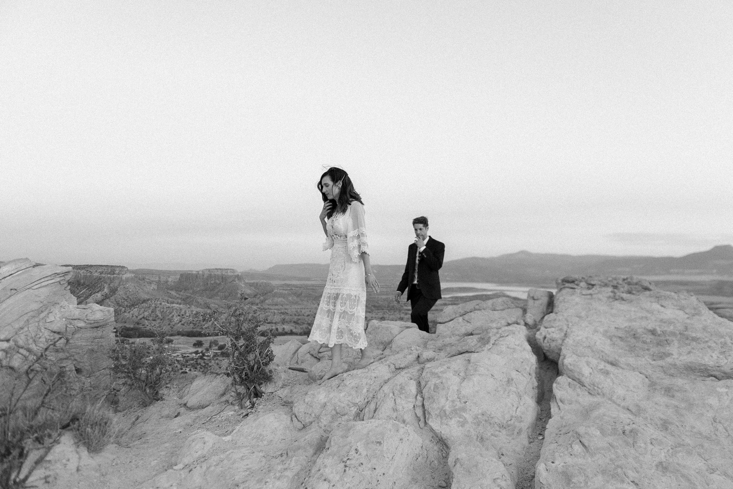 An intimate Ghost Ranch wedding on a beautiful summer day in Abiquiu, New Mexico. Photographed by Durango and Telluride wedding photographer Ashley Joyce.